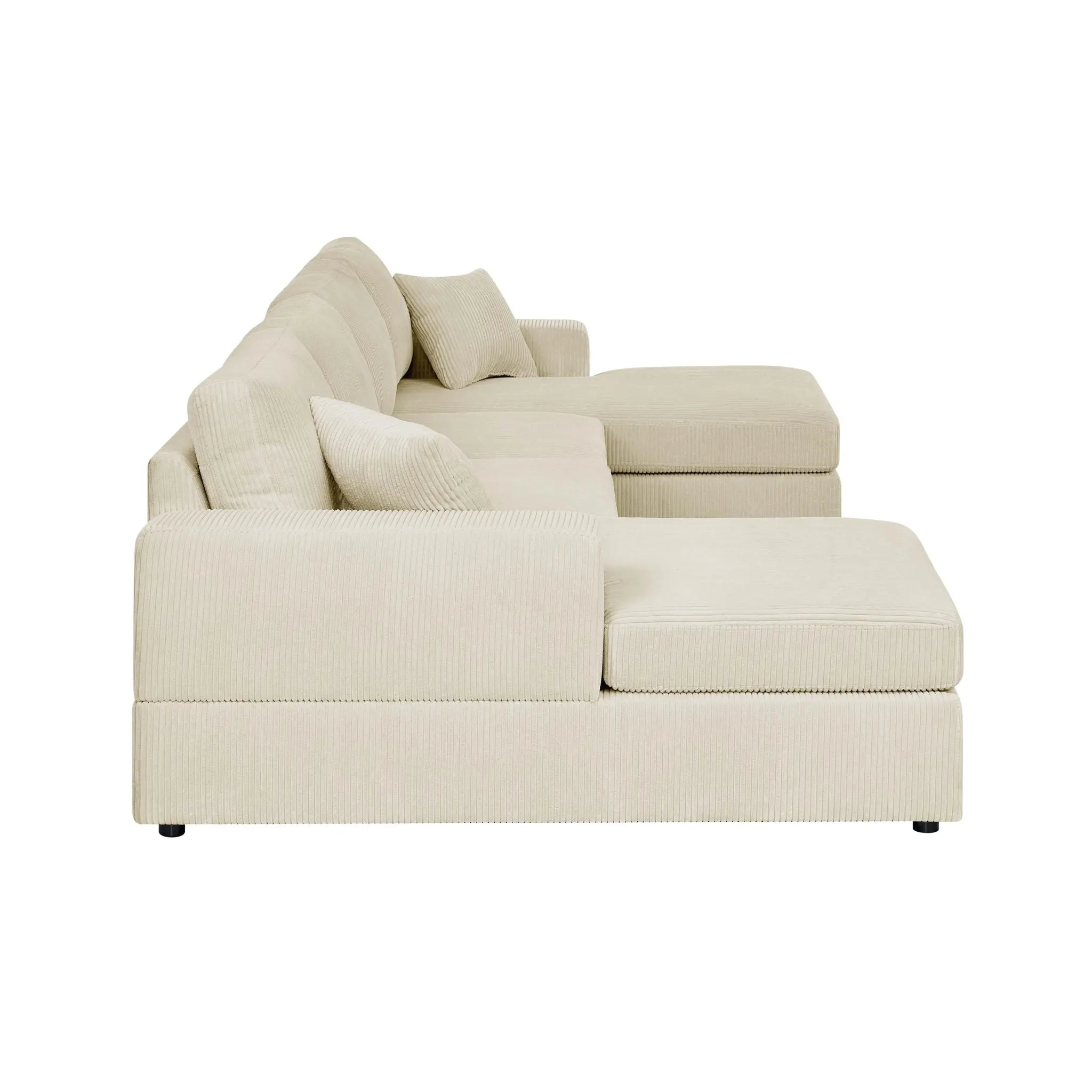 3 Piece Double Chaise Sectional Sofa Unique Piece Furniture