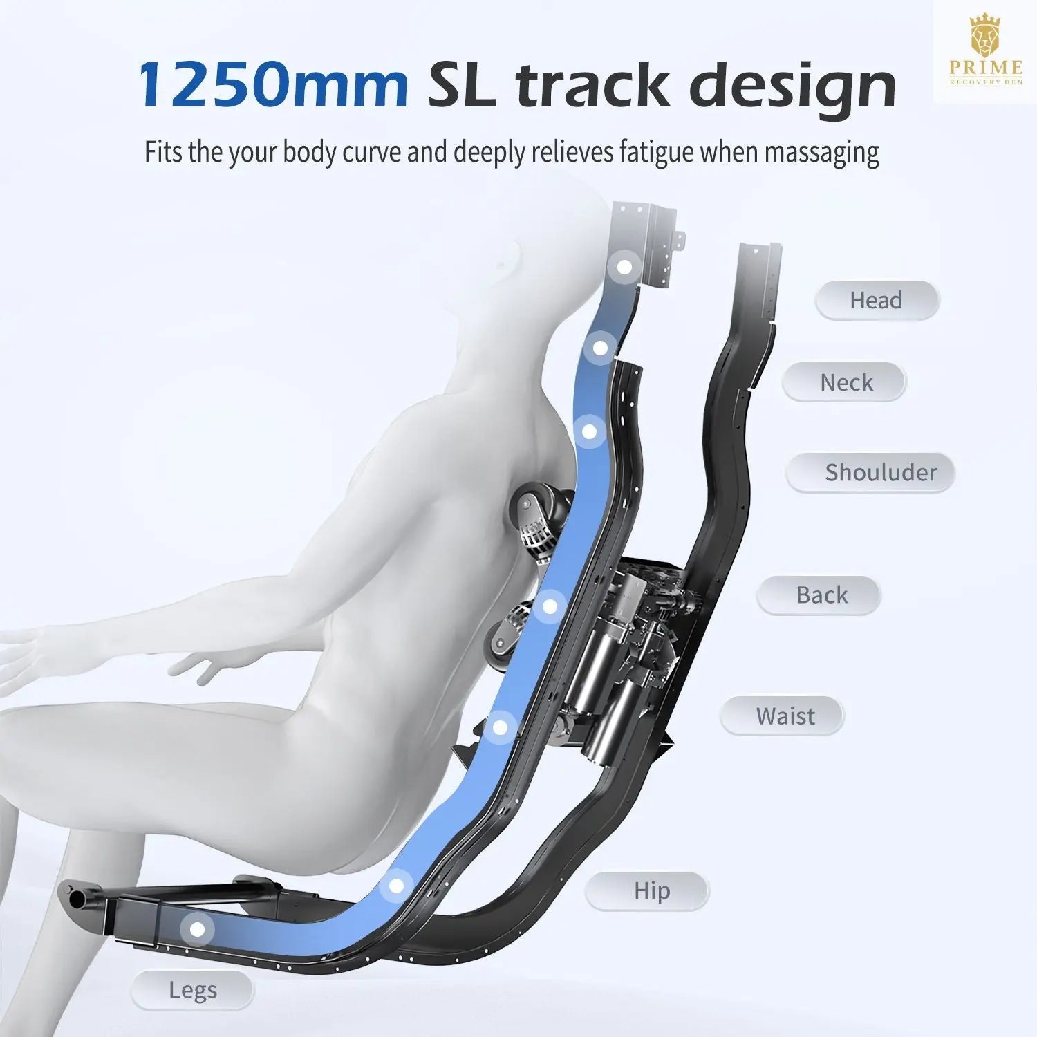 Bosscare - 2023 Brand New Update Gr8686 Massage Chairs With Ai Voice, App Control Sl Track Zero Gravity Full Body Massage Recliner - Gray