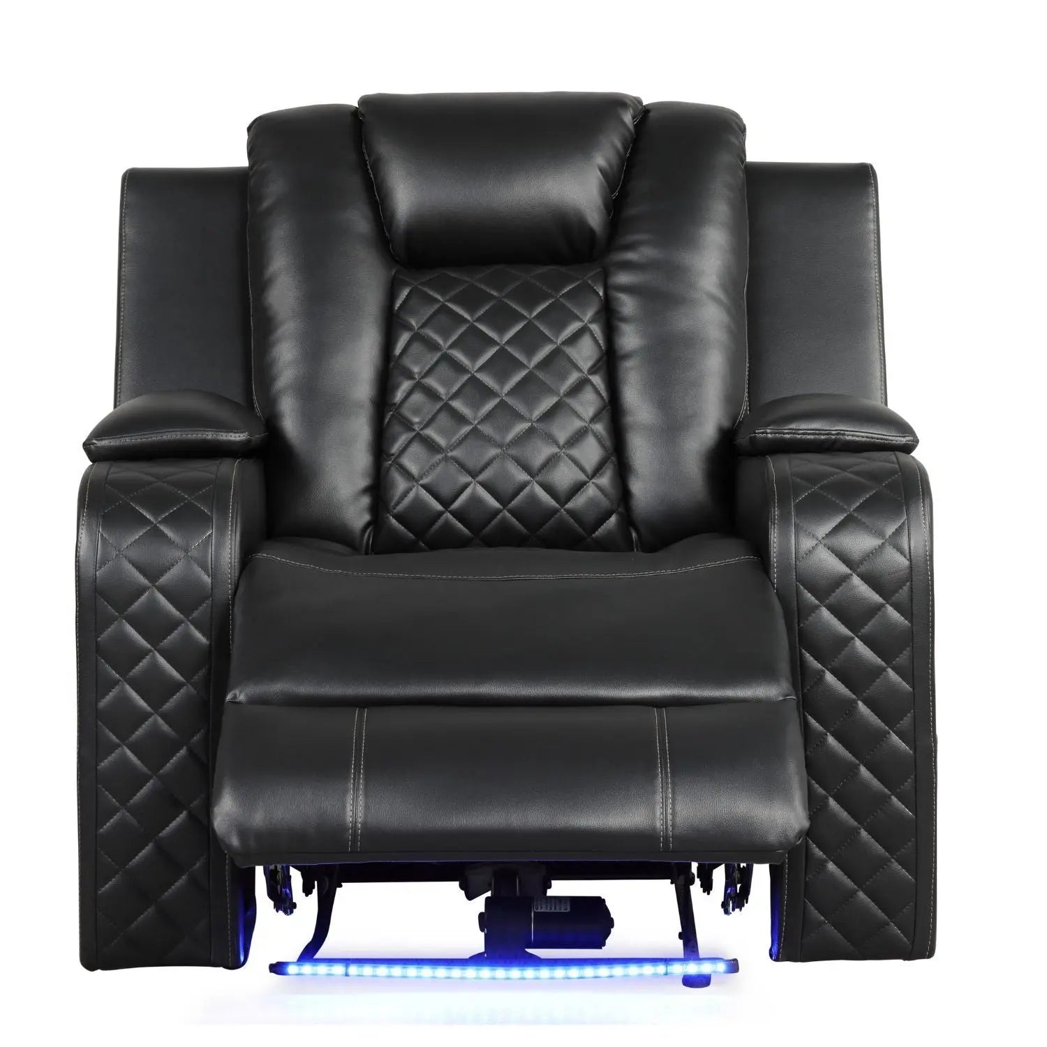 Benz - LED & Power Recliner Chair With Adjustable Headrest Unique Piece Furniture