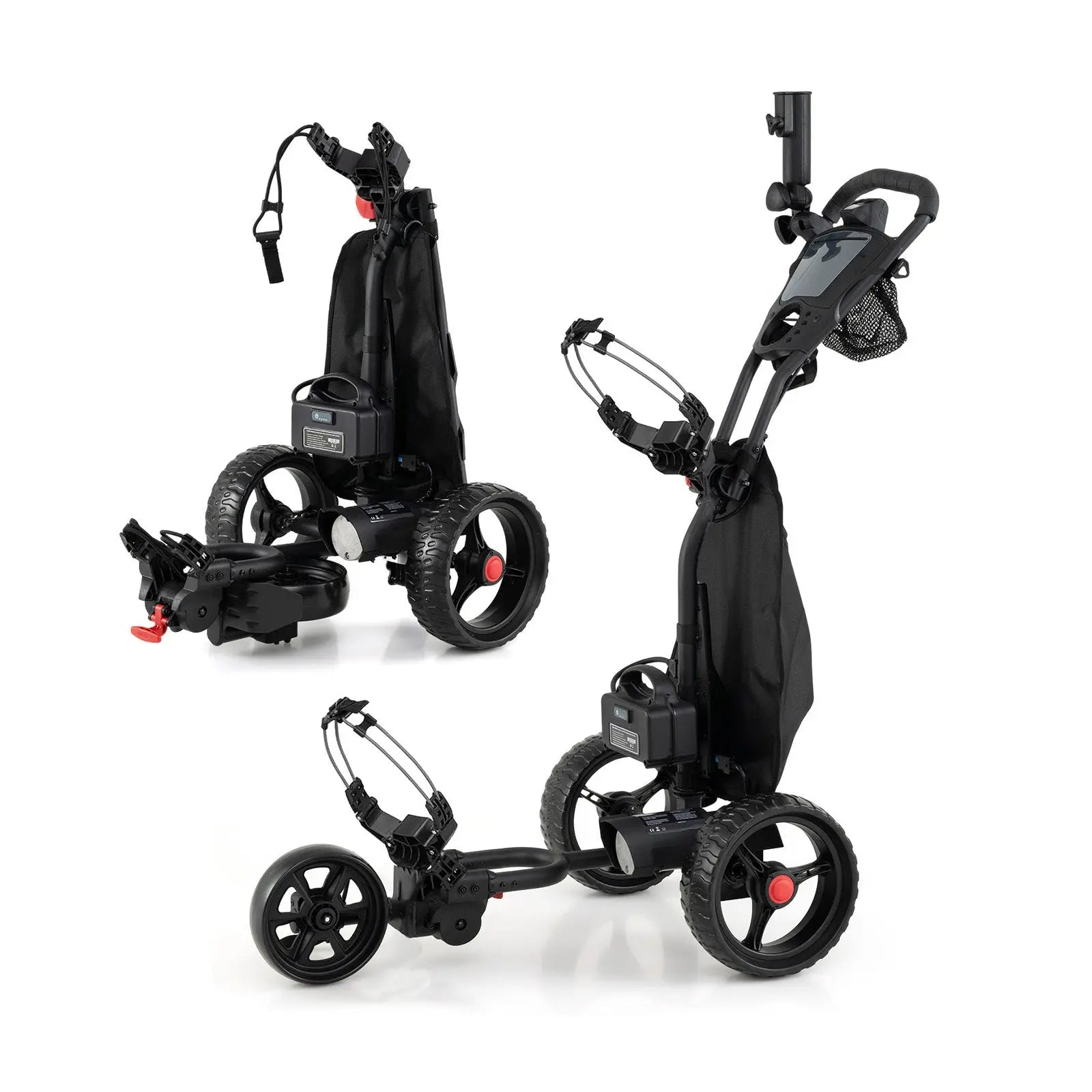 3 Wheel Golf Bag Cart with Adjustable Handle and 9 Speed Settings LJGDeals