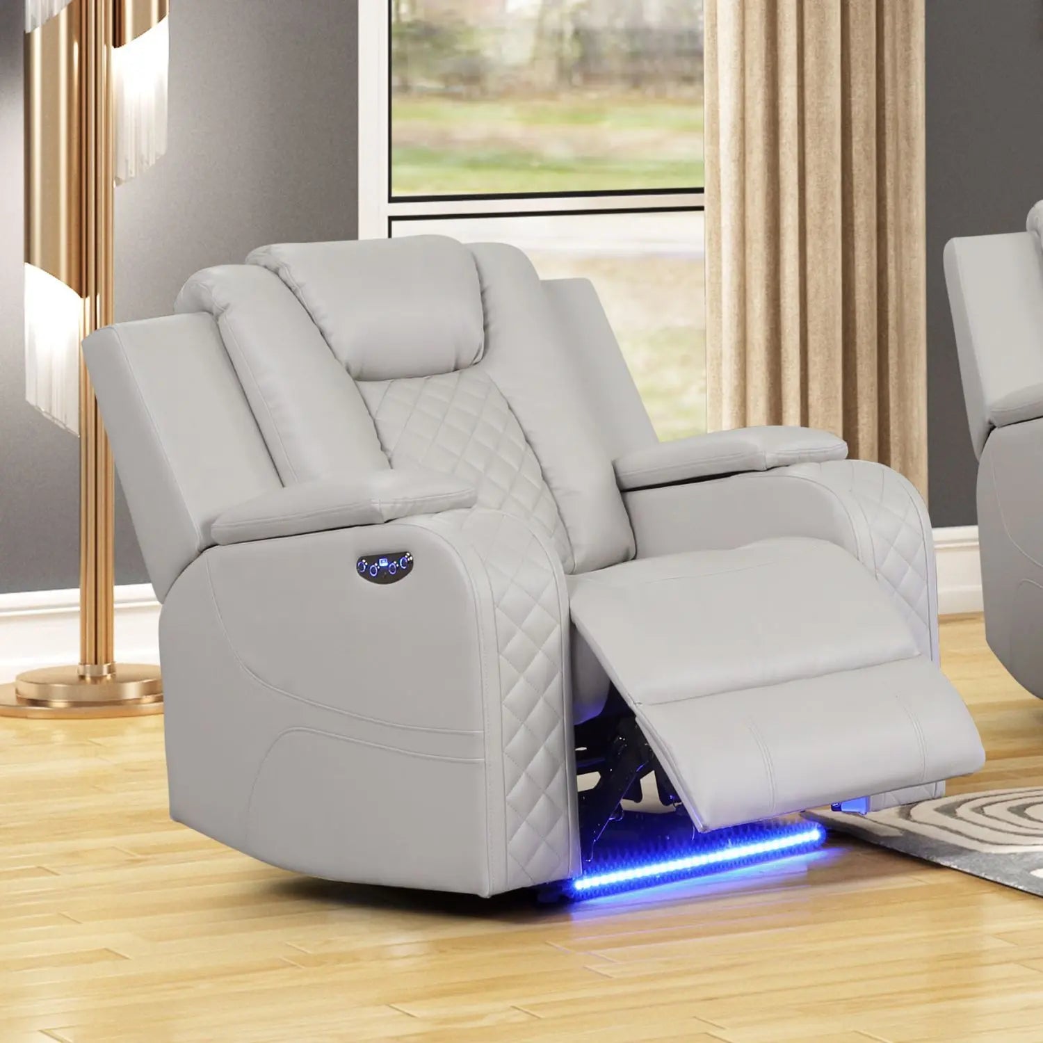 Benz - LED & Power Recliner Chair Unique Piece Furniture