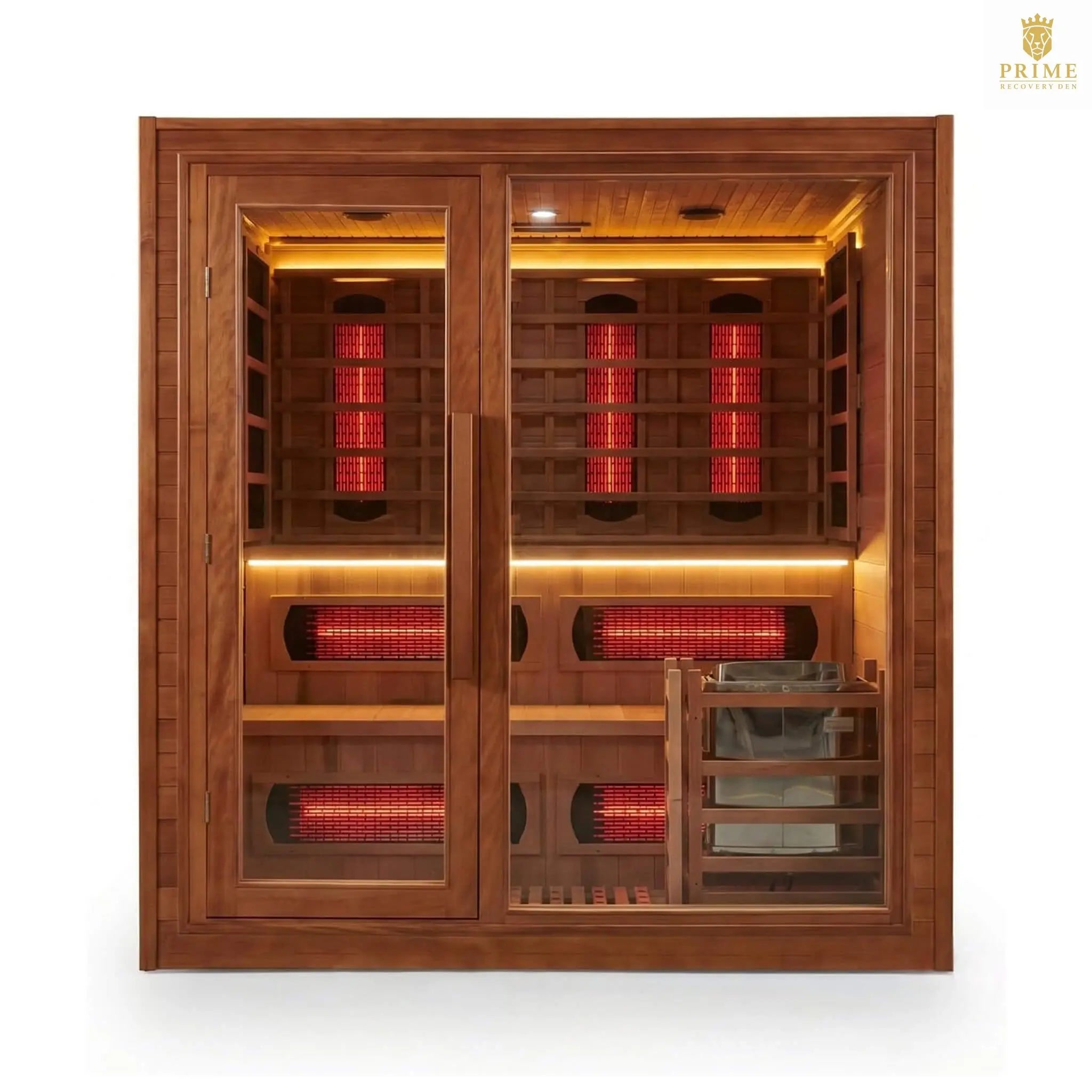 Rövia Elvaria 4-Person Indoor Canadian Red Cedar Infrared And Steam Sauna With 6KW Harvia Heater [Made-To-Order] (SAK93528) SAKSBY WHOLESALE
