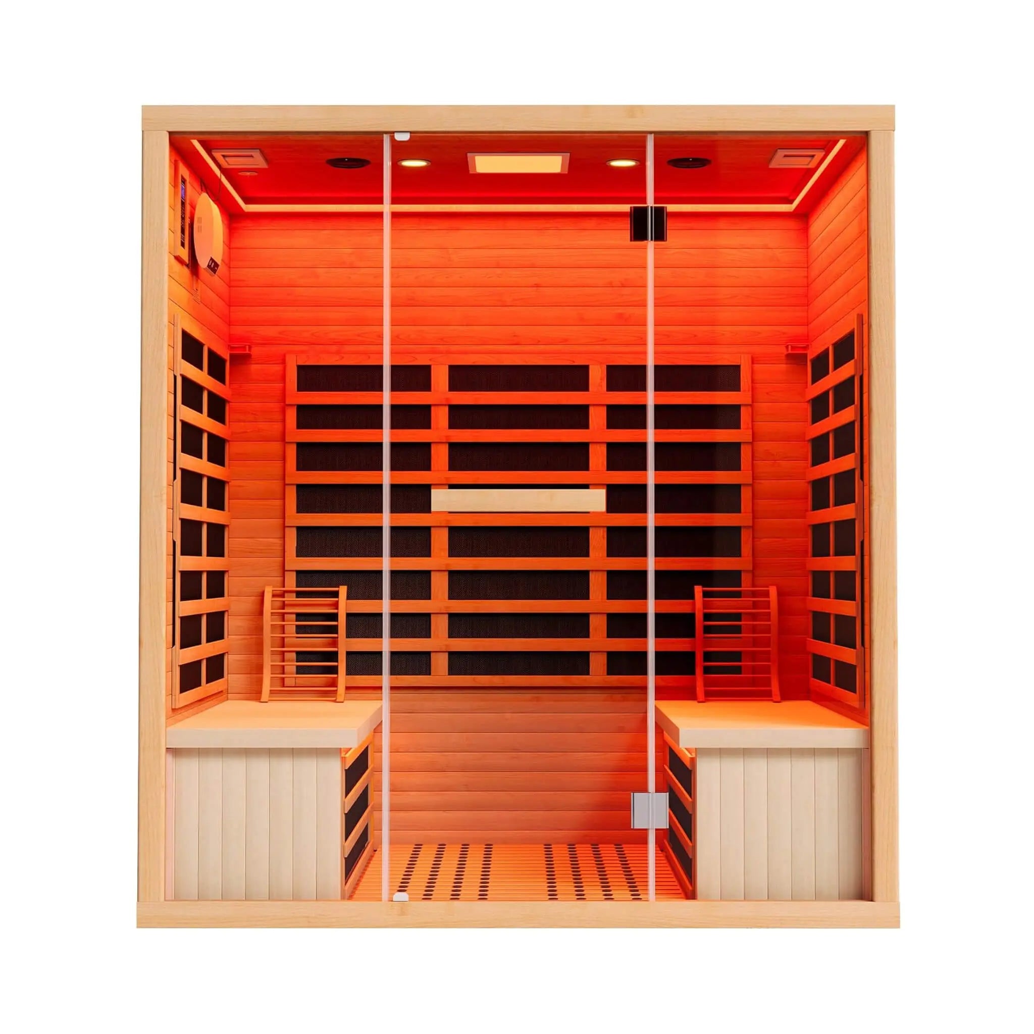 Thermora Seville 4-Person Low EMF Canadian Hemlock Infrared Sauna With Bluetooth (SAK29571) SAKSBY WHOLESALE