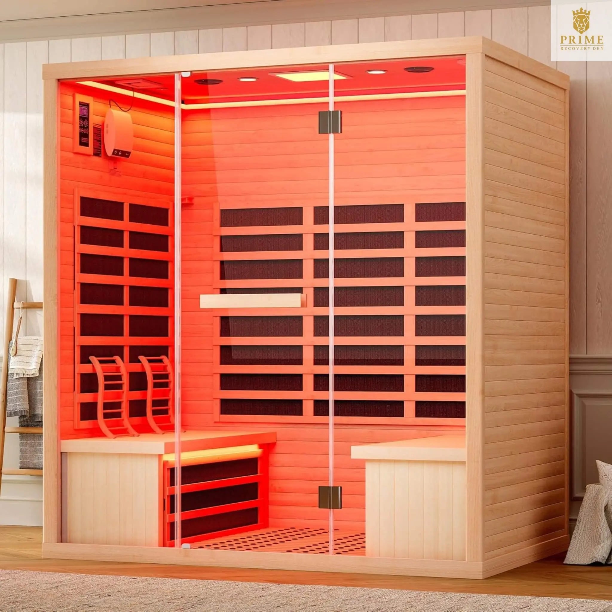 Thermora Seville 4-Person Low EMF Canadian Hemlock Infrared Sauna With Bluetooth (SAK29571) SAKSBY WHOLESALE