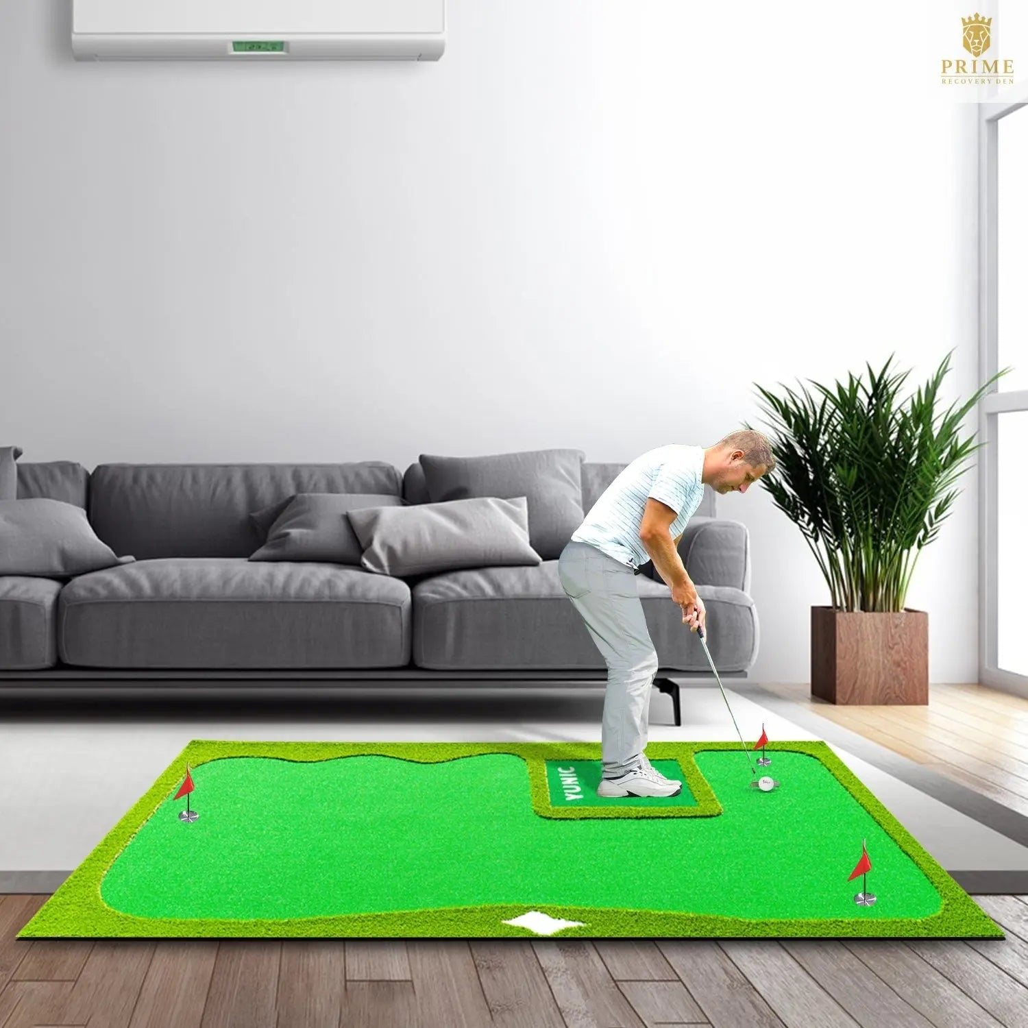 Yunic Golf Premium Putting Green with Elevation Slope – 8ft×16ft or 10ft×16ft