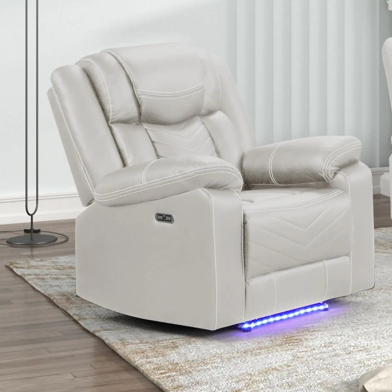Challenger - LED Power Recliner Chair Unique Piece Furniture