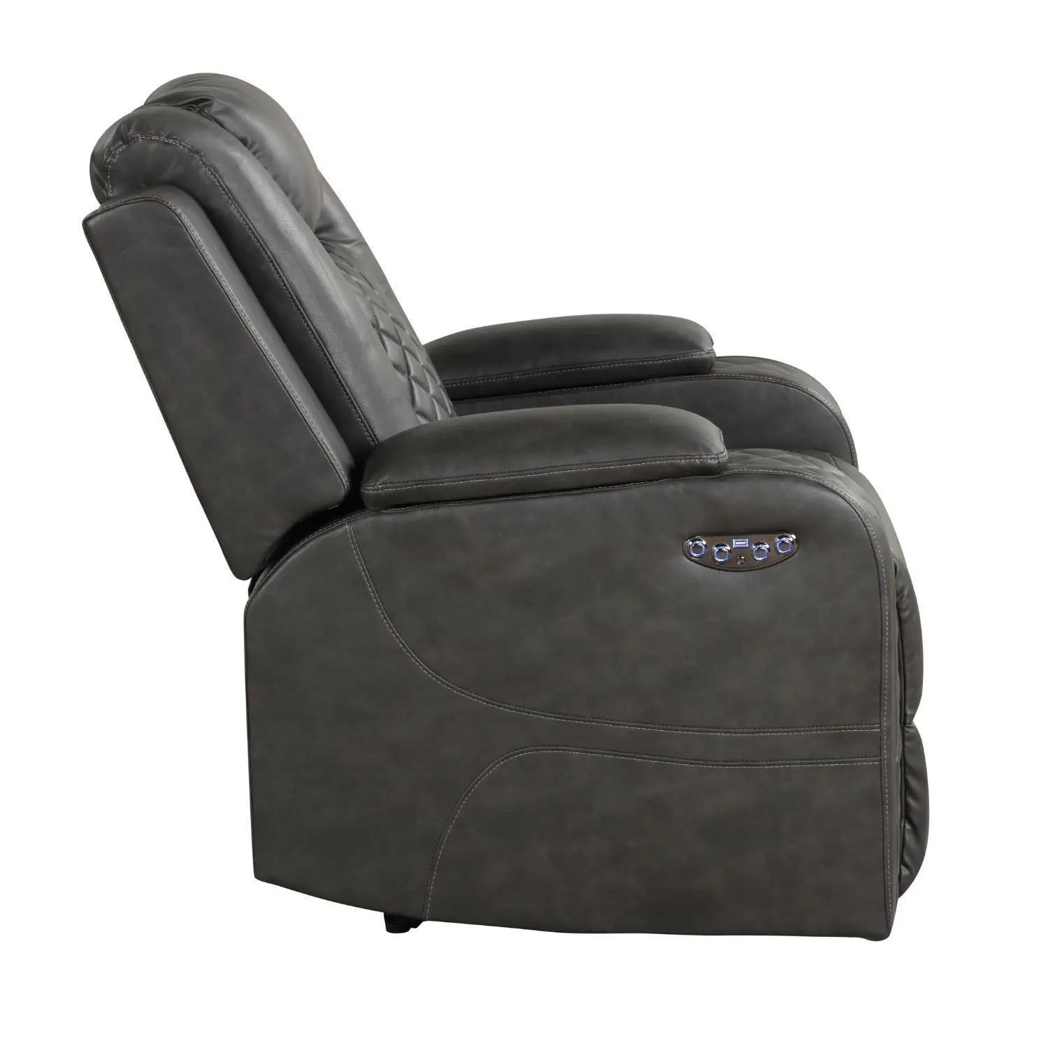 Benz - LED & Power Recliner Chair With Adjustable Headrest Unique Piece Furniture