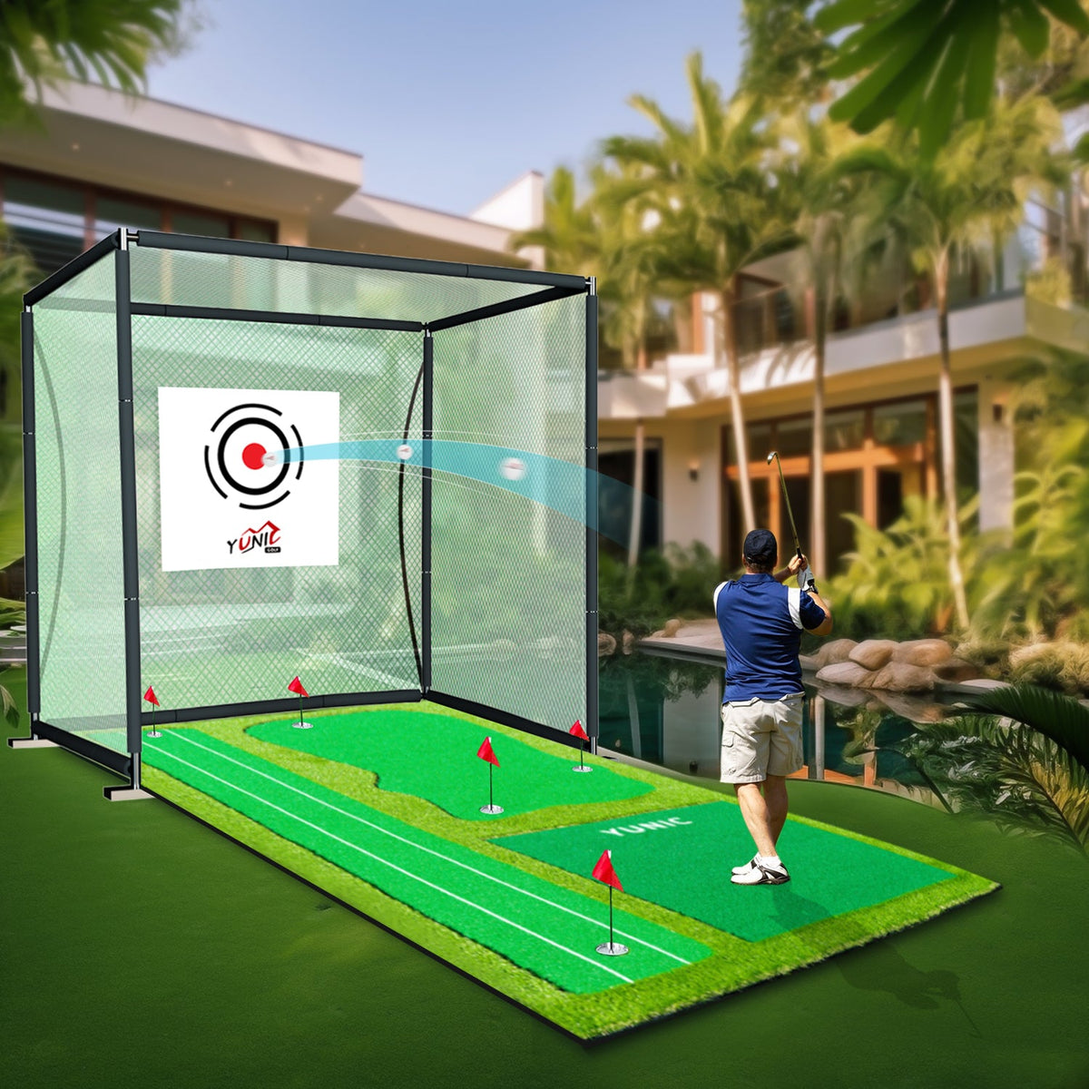 Putting Green with Slope – Style A, 8 or 10 × 16 ft