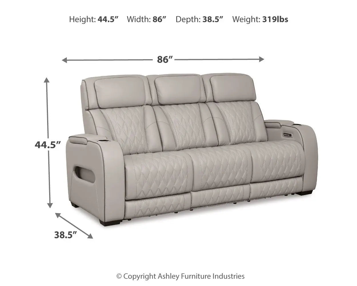 Boyington - Power Reclining Sofa With Adj Headrest Unique Piece Furniture