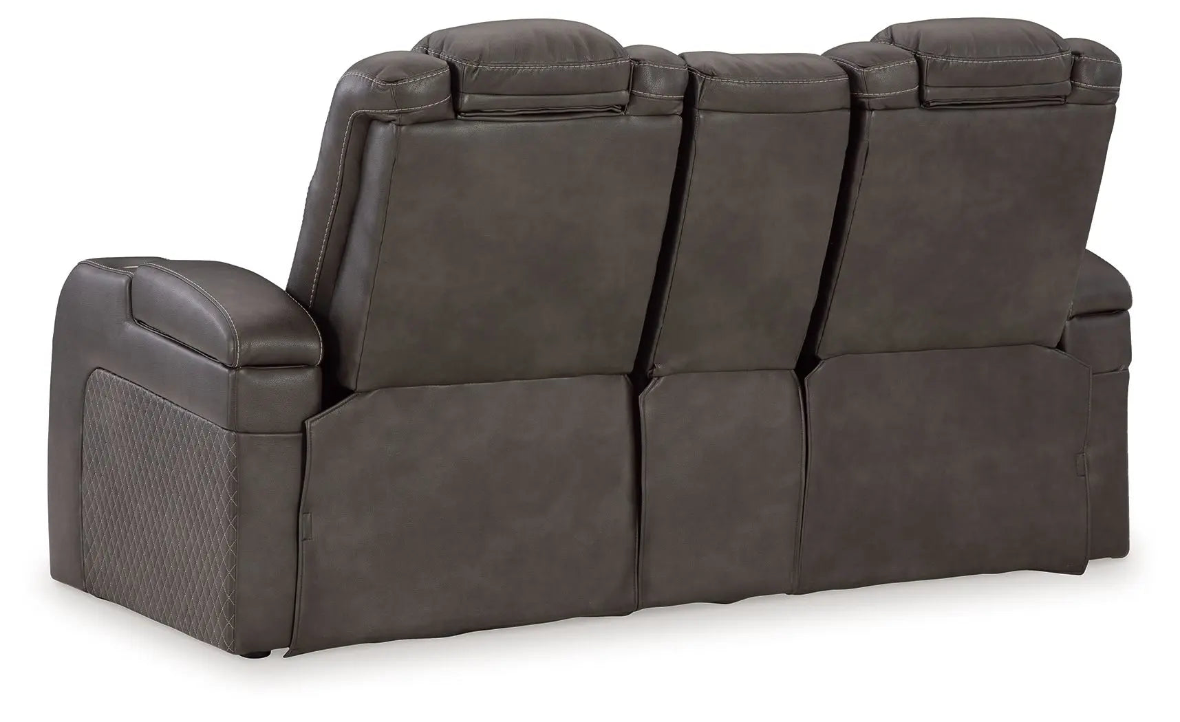 Fyne-dyme - Power Reclining Loveseat With Console/Adj Hdrst Unique Piece Furniture
