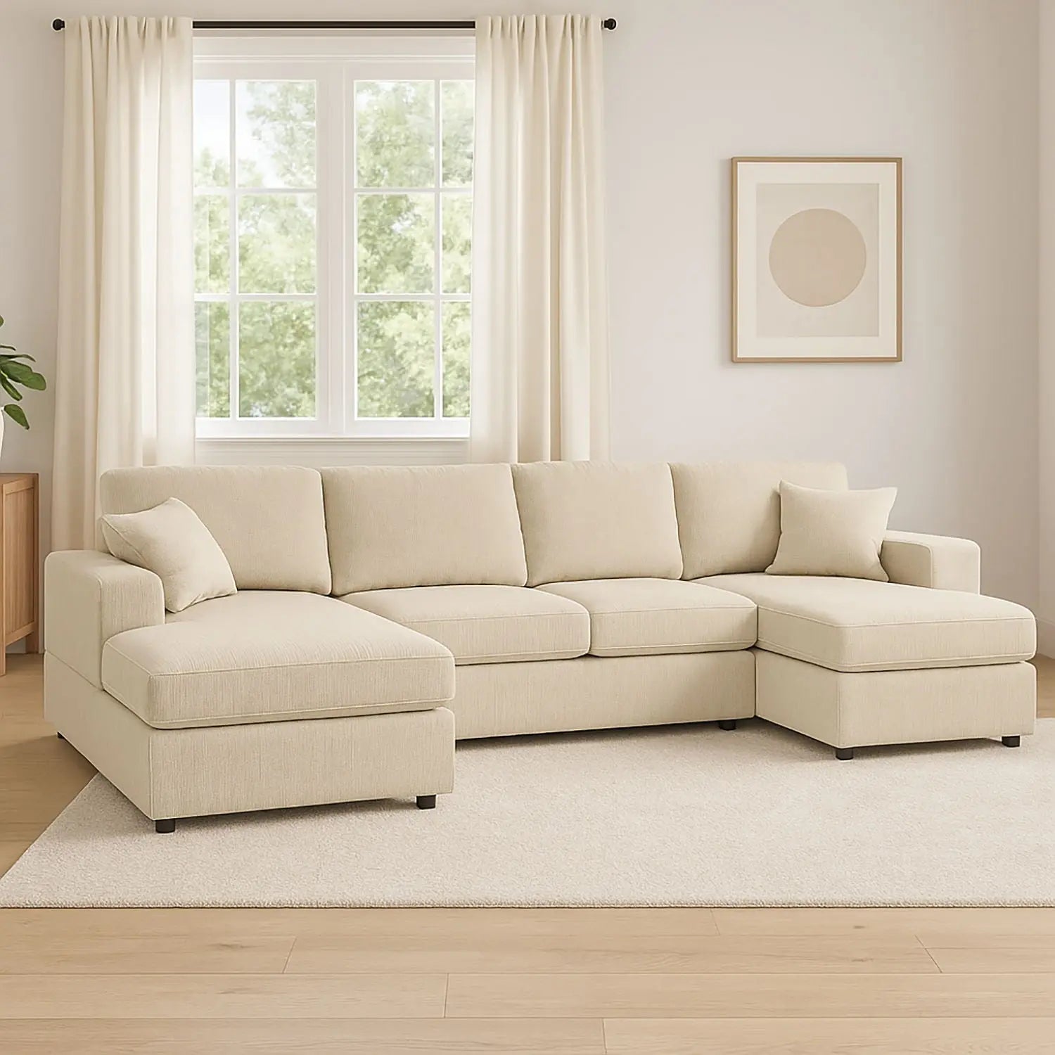 3 Piece Double Chaise Sectional Sofa Unique Piece Furniture