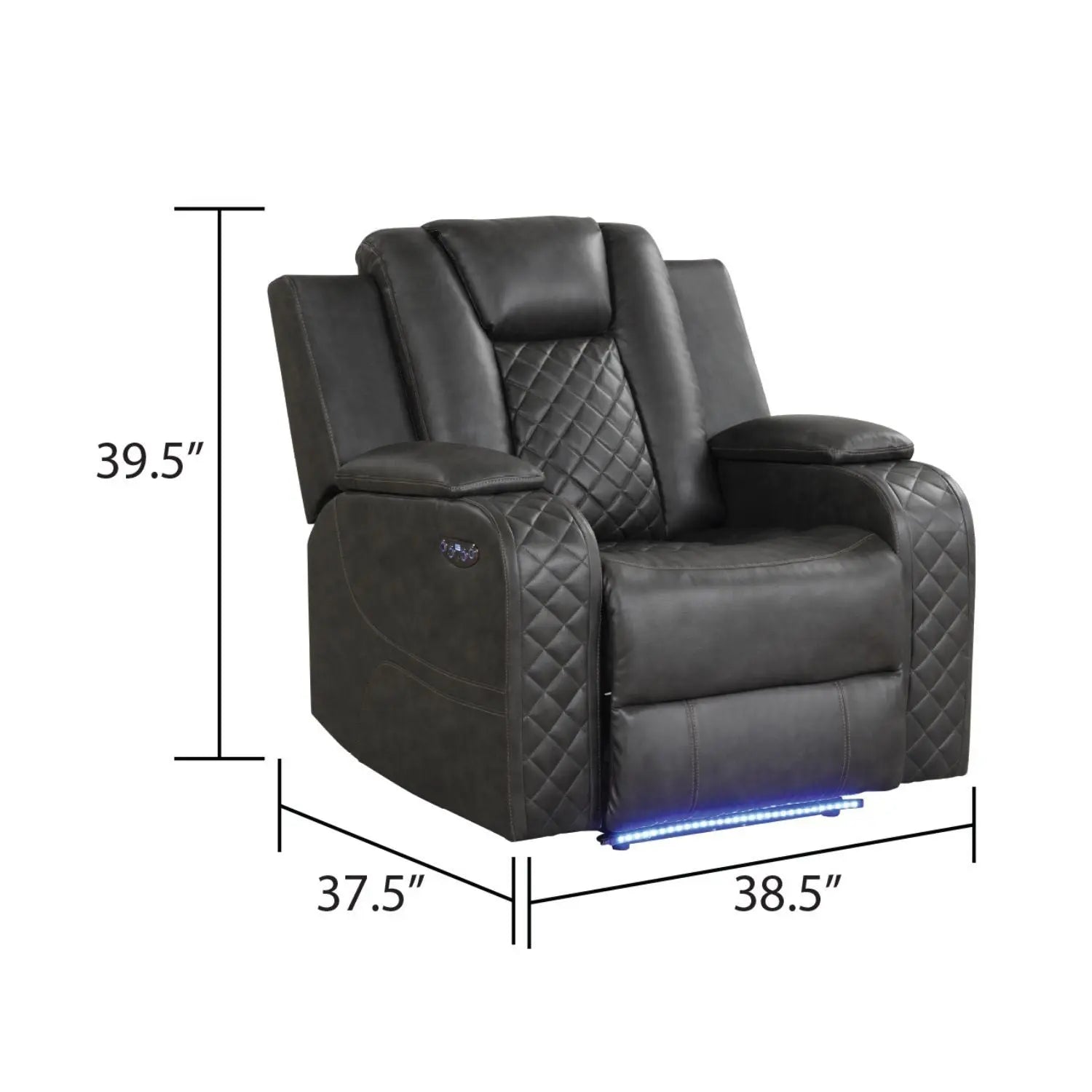 Benz - LED & Power Recliner Chair Unique Piece Furniture