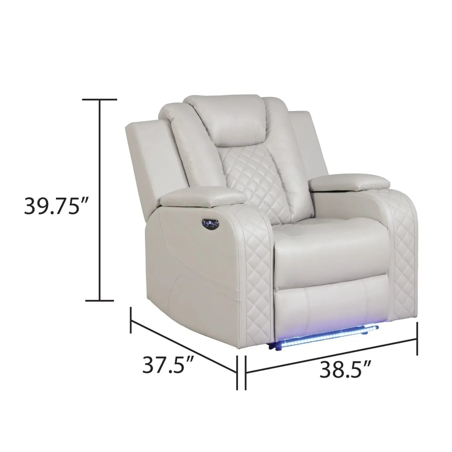 Benz - LED & Power Recliner Chair Unique Piece Furniture
