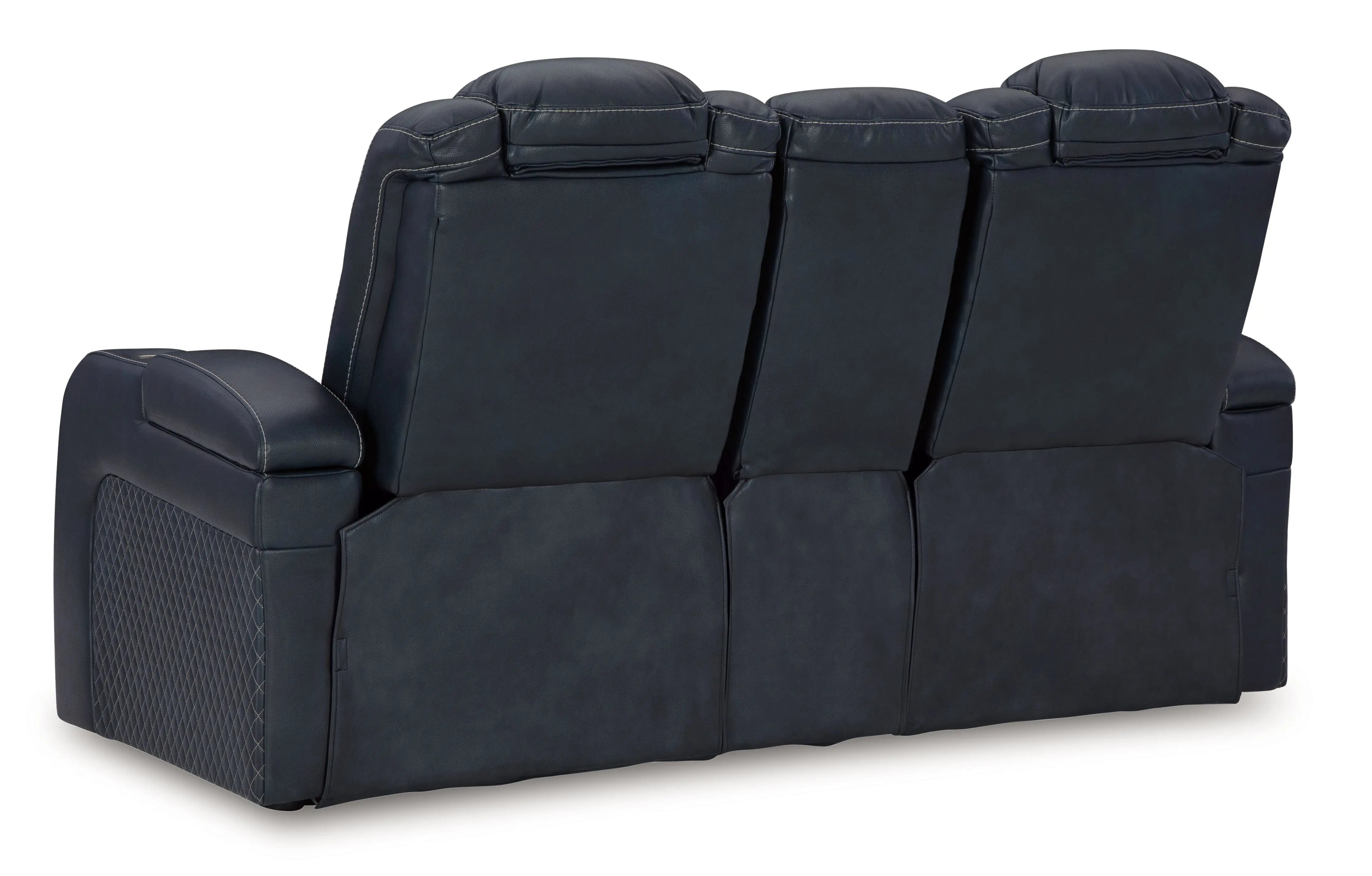 Fyne-dyme - Power Reclining Loveseat With Console/Adj Hdrst Unique Piece Furniture