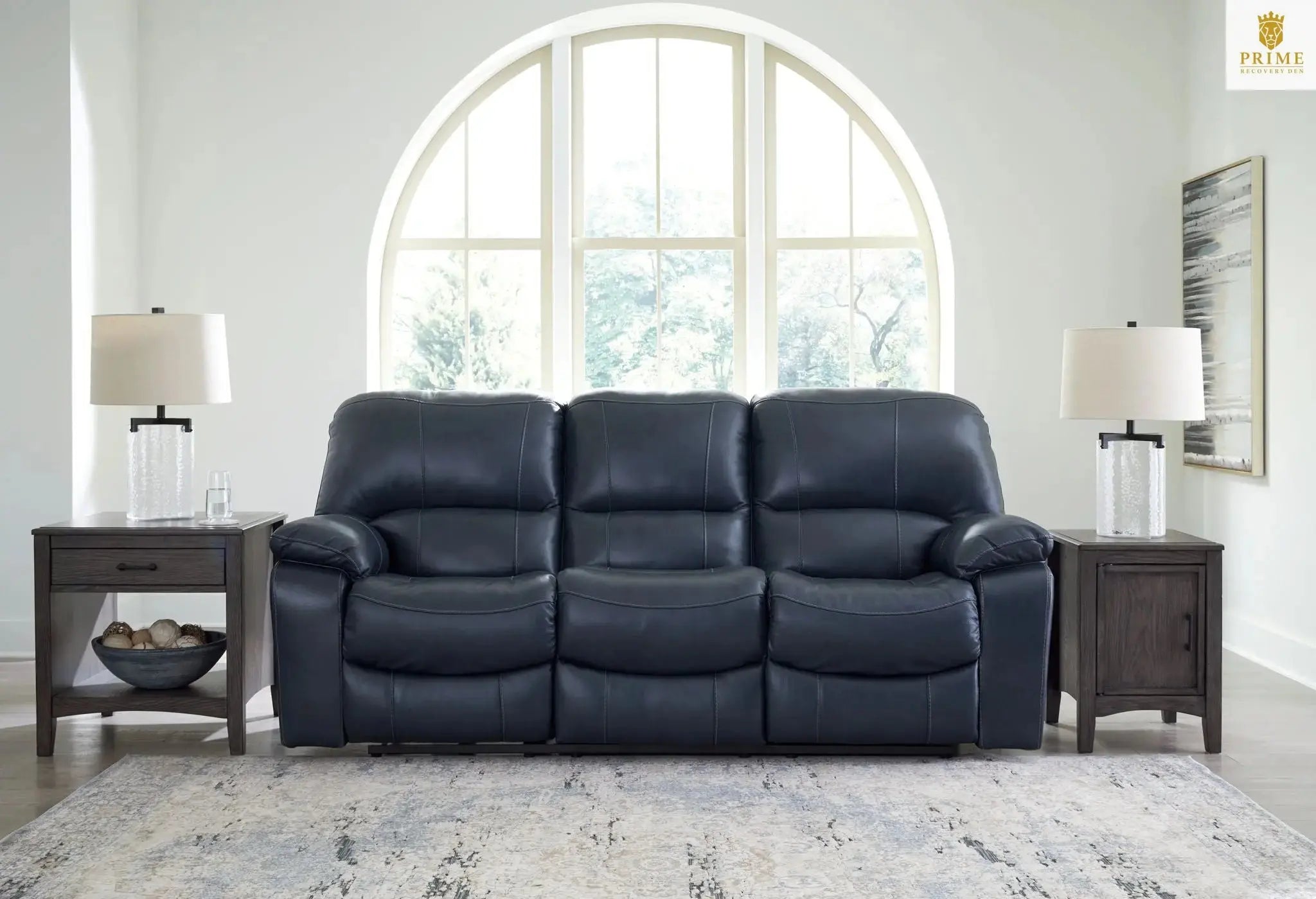 Leesworth - 3 Pc. - Power Reclining Sofa, Power Reclining Loveseat, Power Rocker Recliner - Ocean