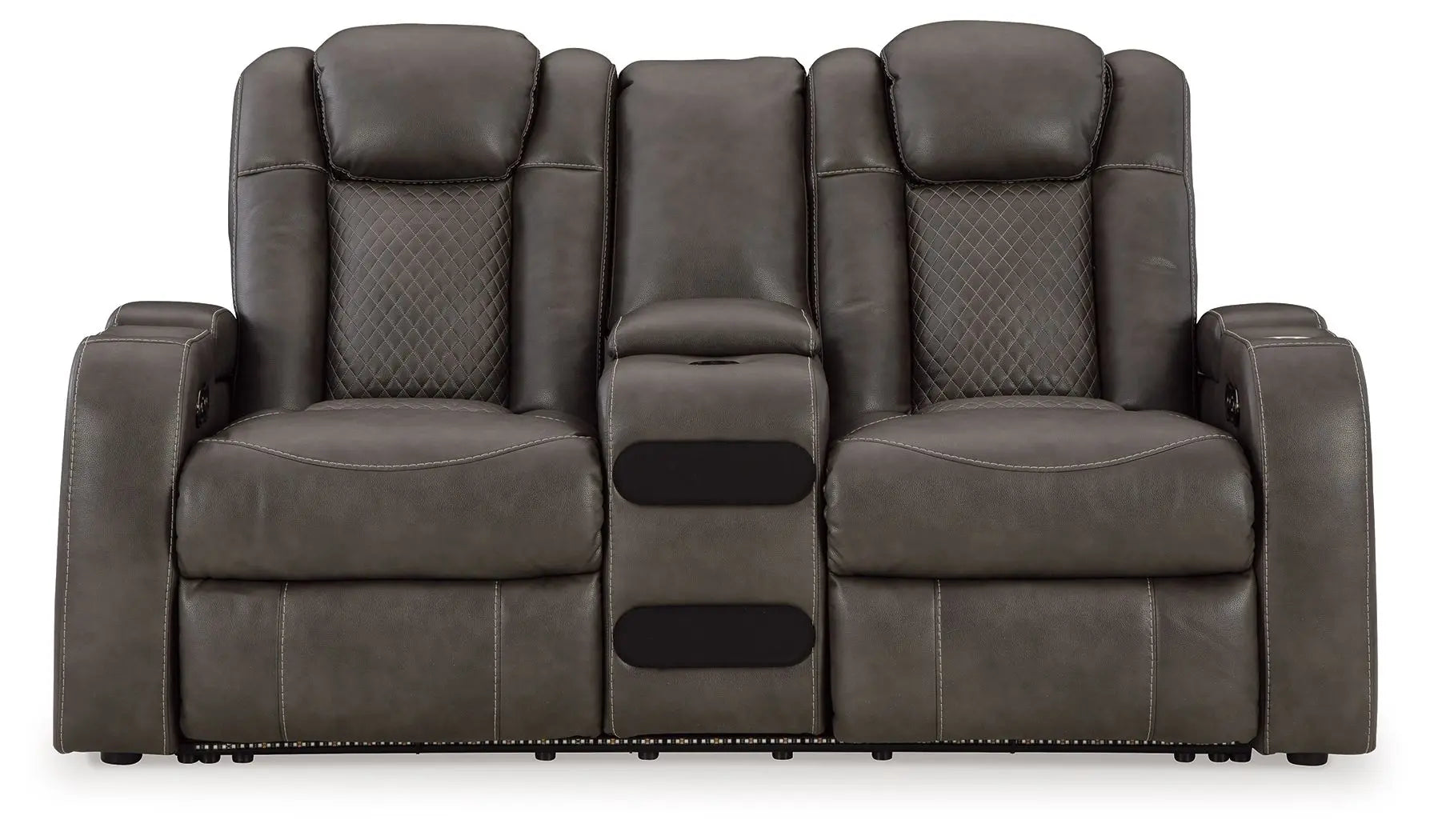 Fyne-dyme - Power Reclining Loveseat With Console/Adj Hdrst Unique Piece Furniture