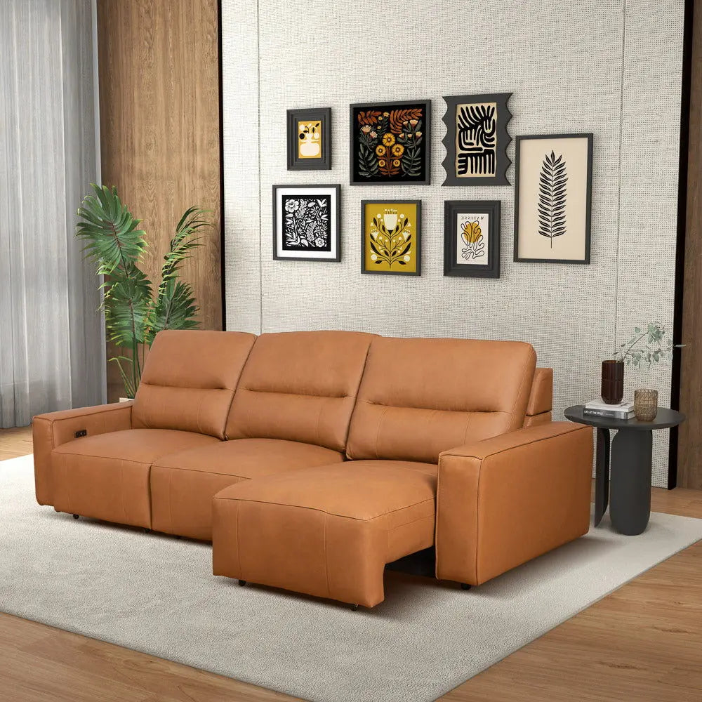 Grant - Triple Power Convertible Sofa - Cognac Unique Piece Furniture