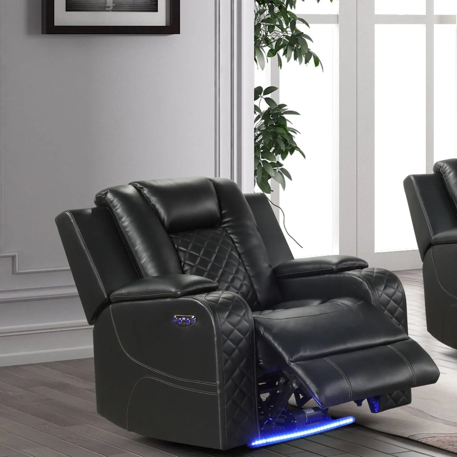 Benz - LED & Power Recliner Chair Unique Piece Furniture