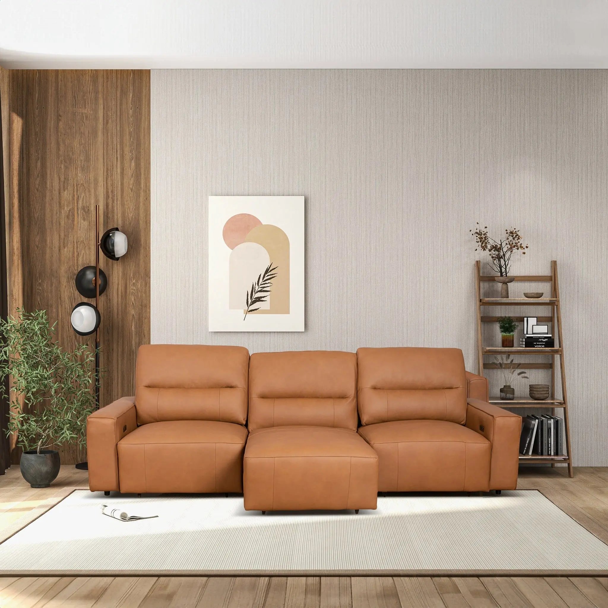 Grant - Triple Power Convertible Sofa - Cognac Unique Piece Furniture