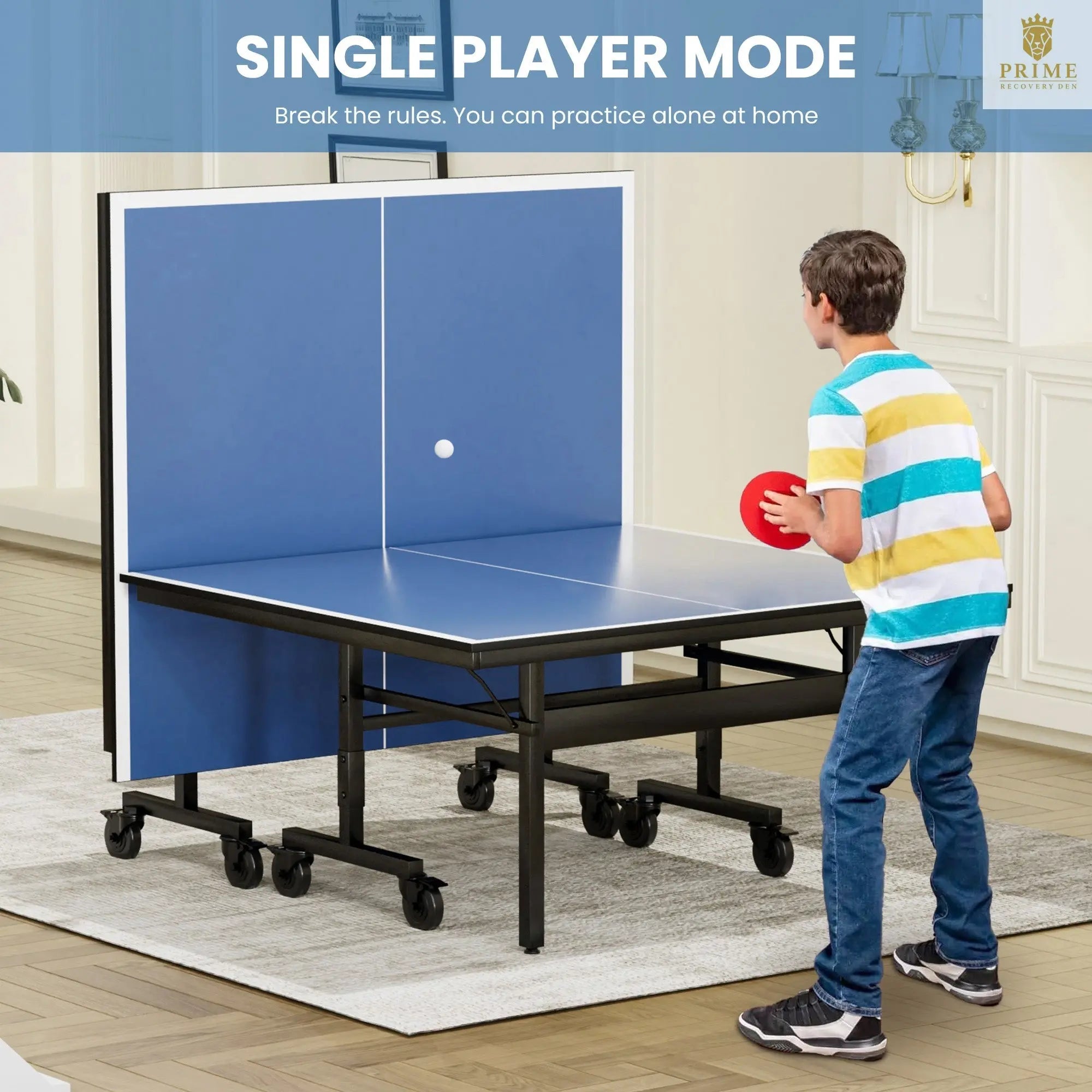 15mm Professional Ping Pong Table – Foldable, Net & Rackets Included