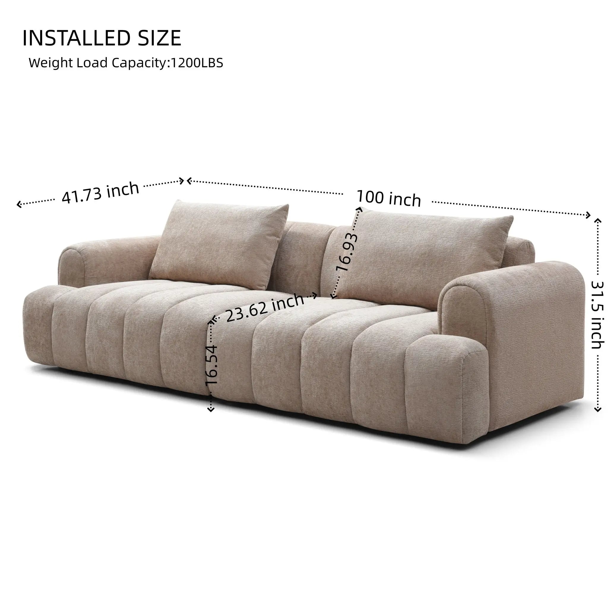 4 Seater Sectional Sofa For Living Room Spaces - Camel Unique Piece Furniture