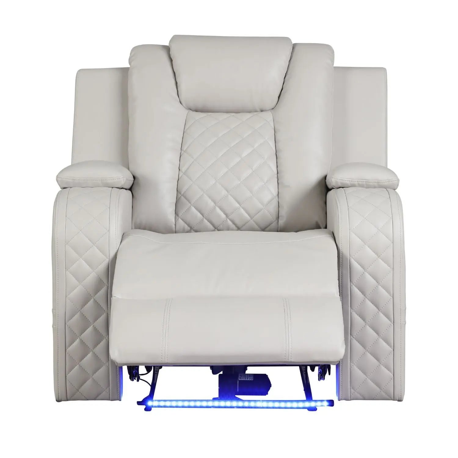 Benz - LED & Power Recliner Chair With Adjustable Headrest Unique Piece Furniture