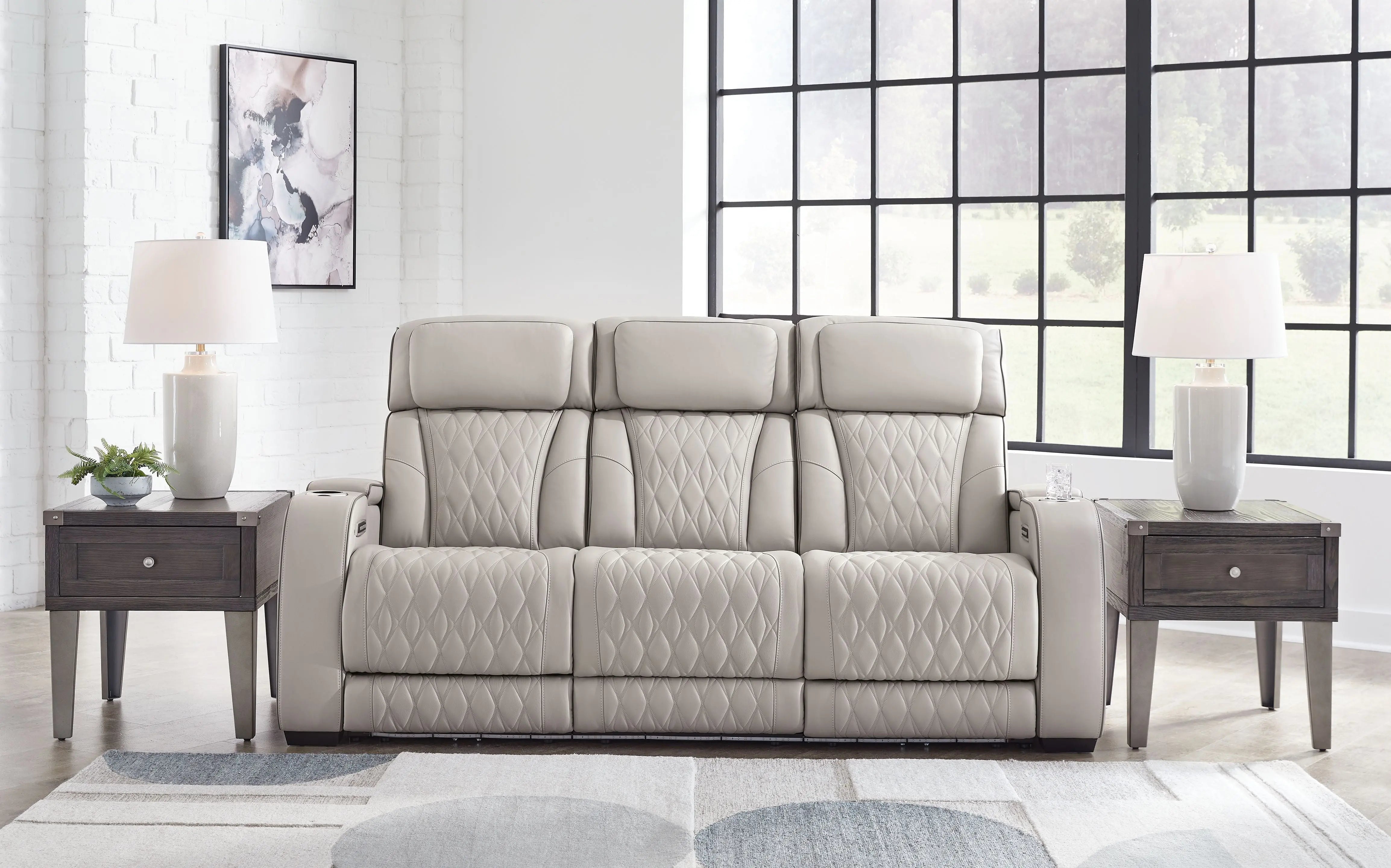 Boyington - Power Reclining Sofa With Adj Headrest Unique Piece Furniture