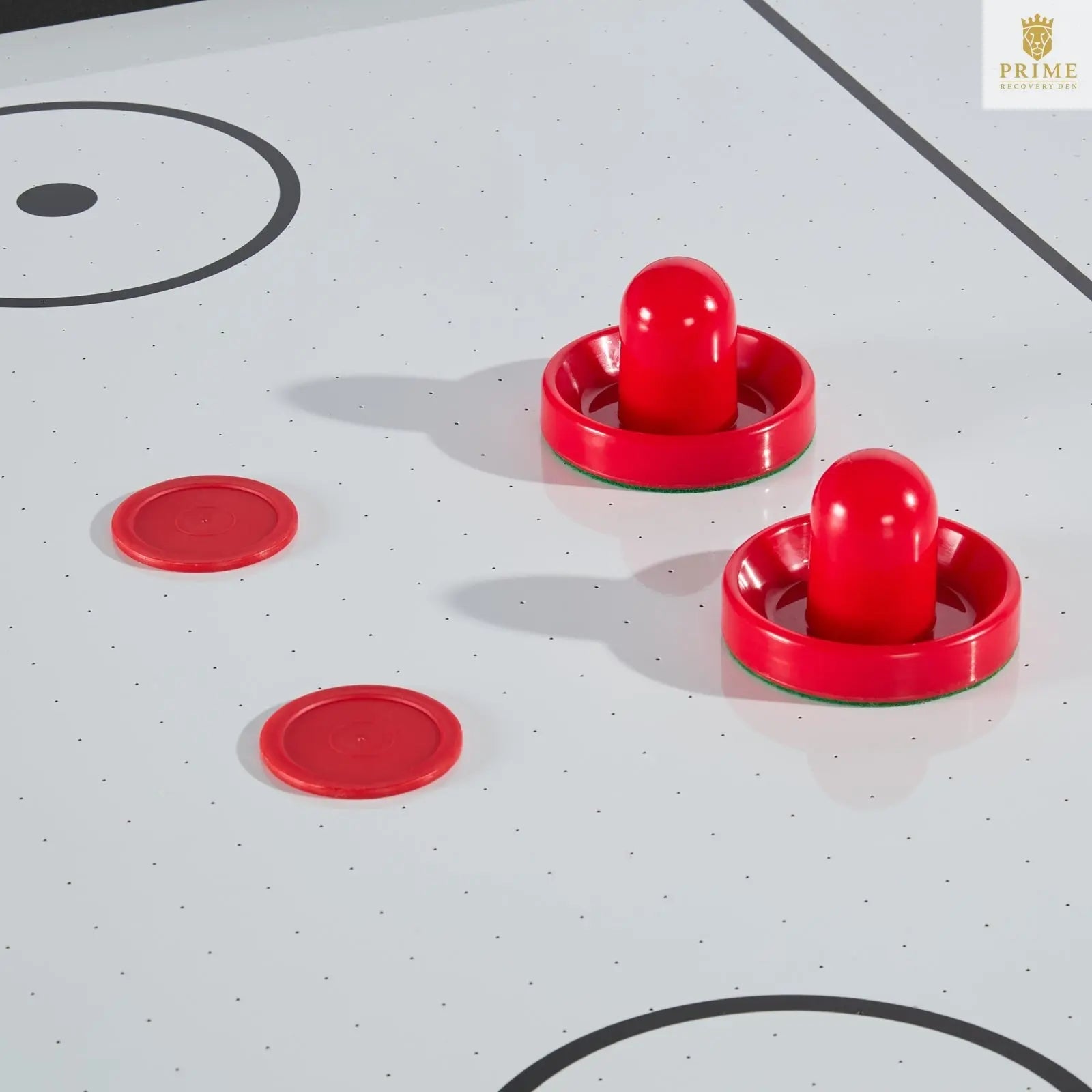 84" Air Hockey Table – Electronic Scorer, Rustic Wood, X-Leg