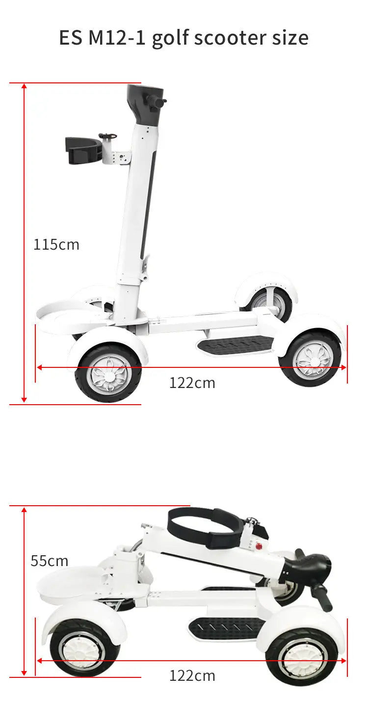 Four Wheel Electric Golf Folding Scooter - Prime Recovery Den