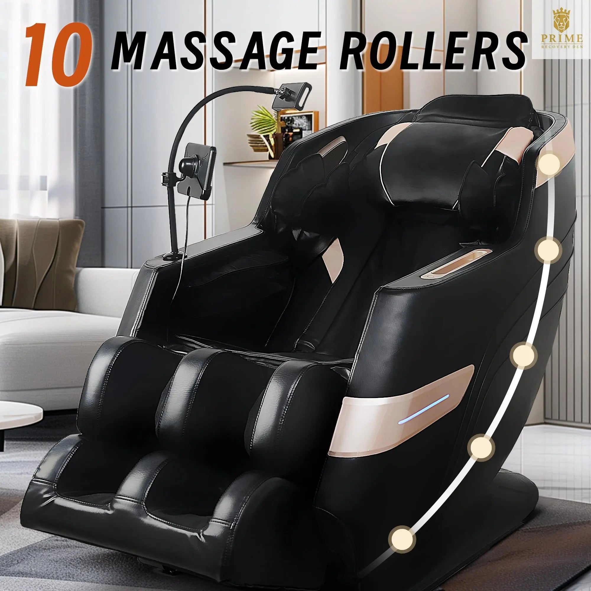 Massage Chair with Bluetooth Connectivity and Speakers