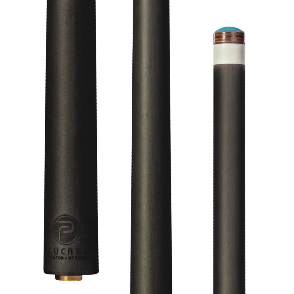 Lucasi Pinnacle Midnight Black with 2-stripe Cocobolo and silver crush, pinnacle shaft