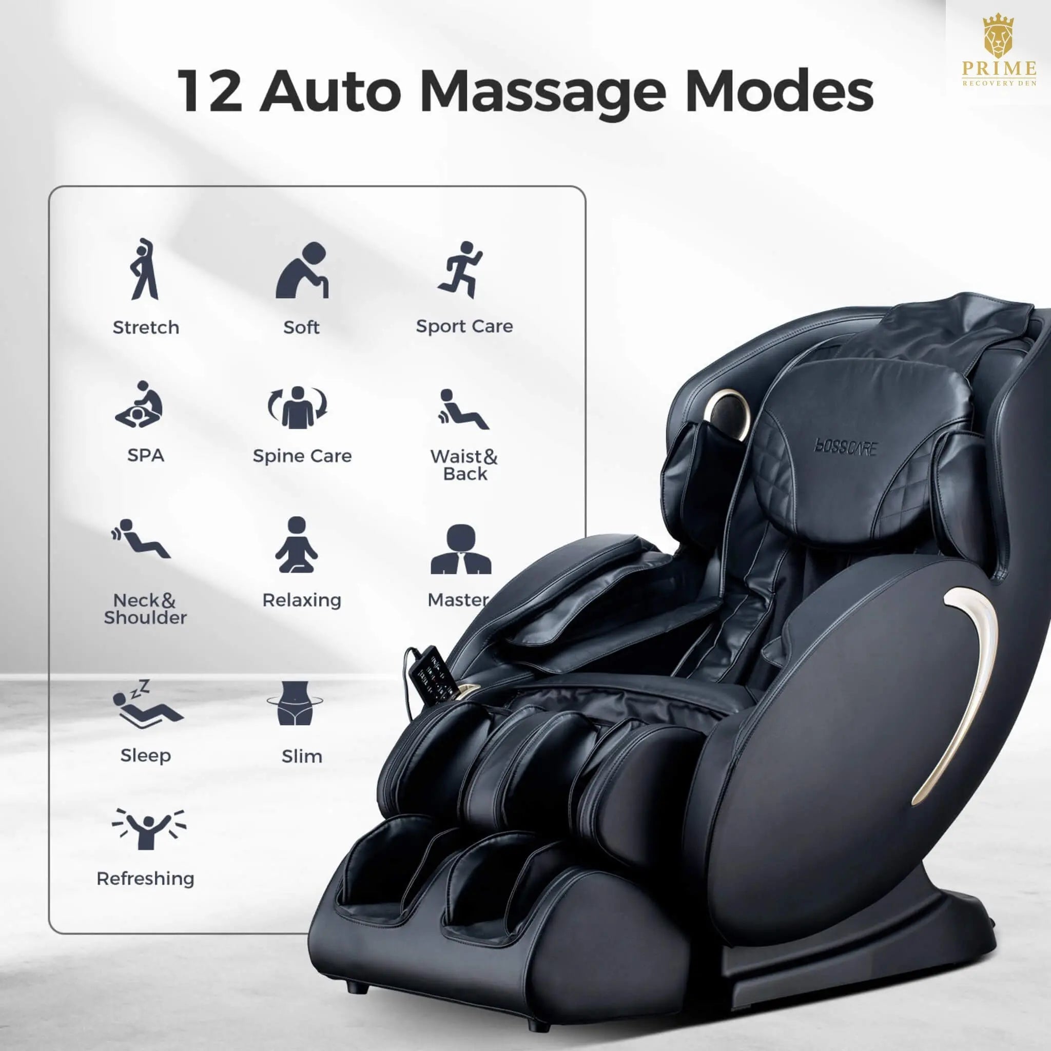 Bosscare Full Body 3D Zero Gravity Shiatsu Recliner Massage Chair With App (SAK32840) SAKSBY WHOLESALE