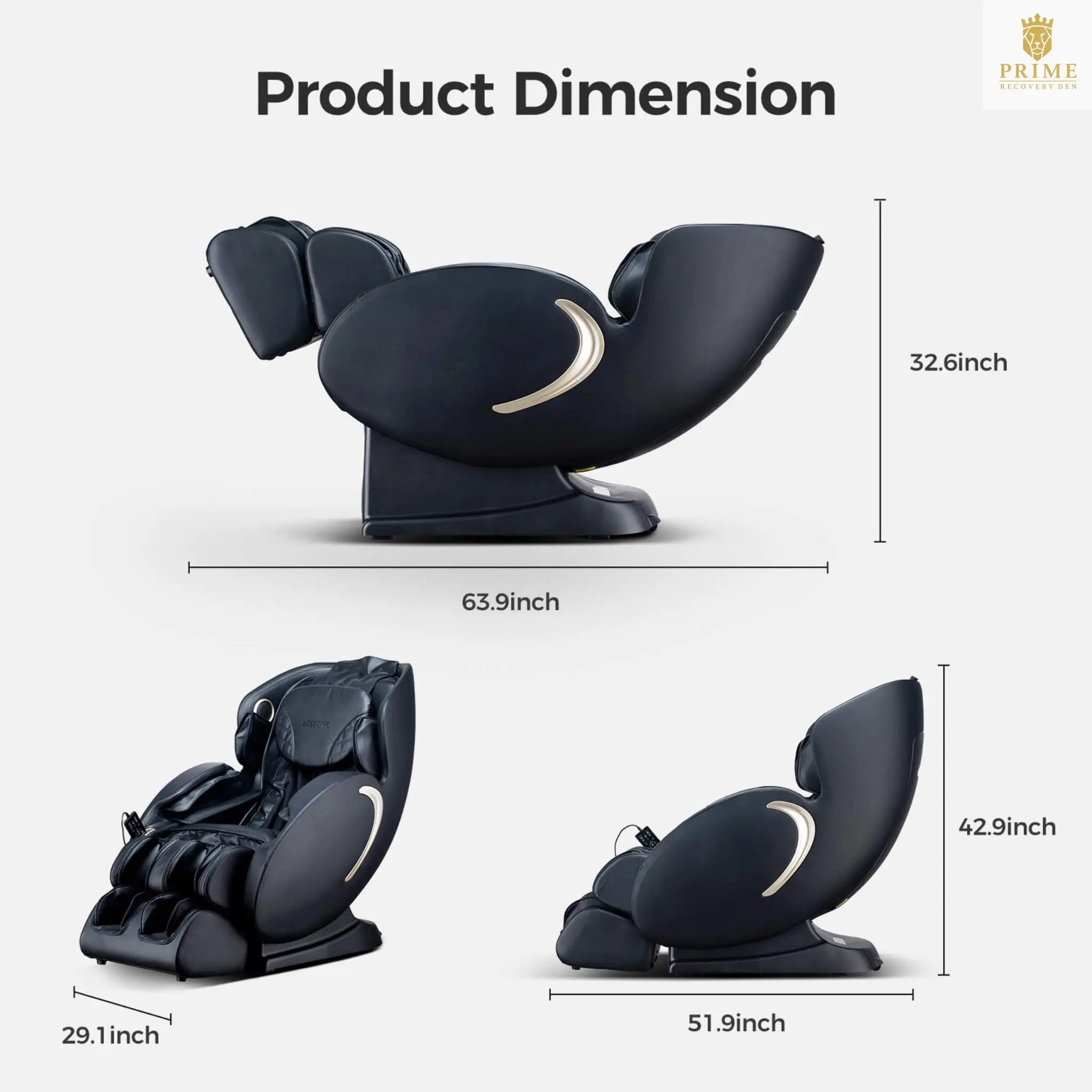 Bosscare Full Body 3D Zero Gravity Shiatsu Recliner Massage Chair With App (SAK32840) SAKSBY WHOLESALE