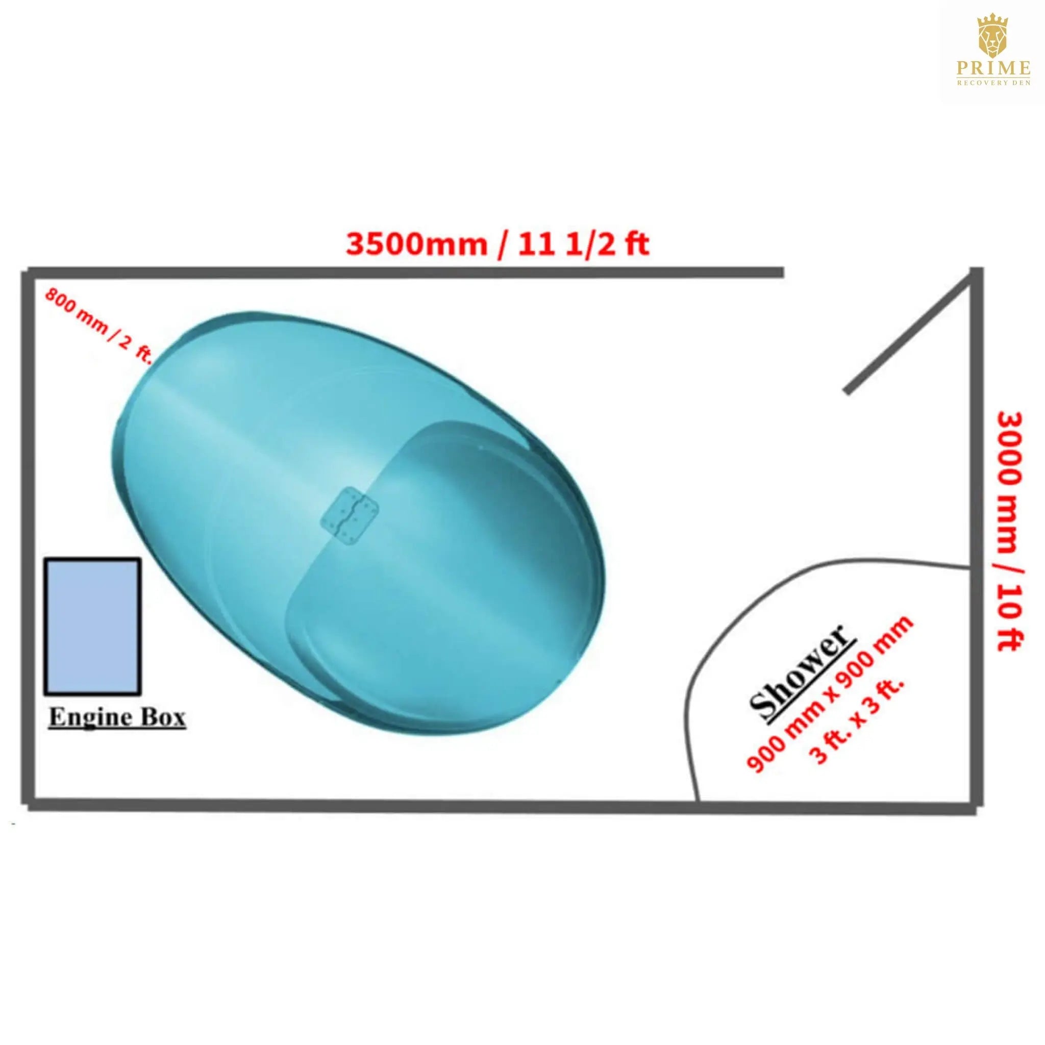 Dreampod Sport Commercial Home Flotation Sensory Isolation Tank Pod Spa [DPFP205WPE] (SAK25948) SAKSBY WHOLESALE