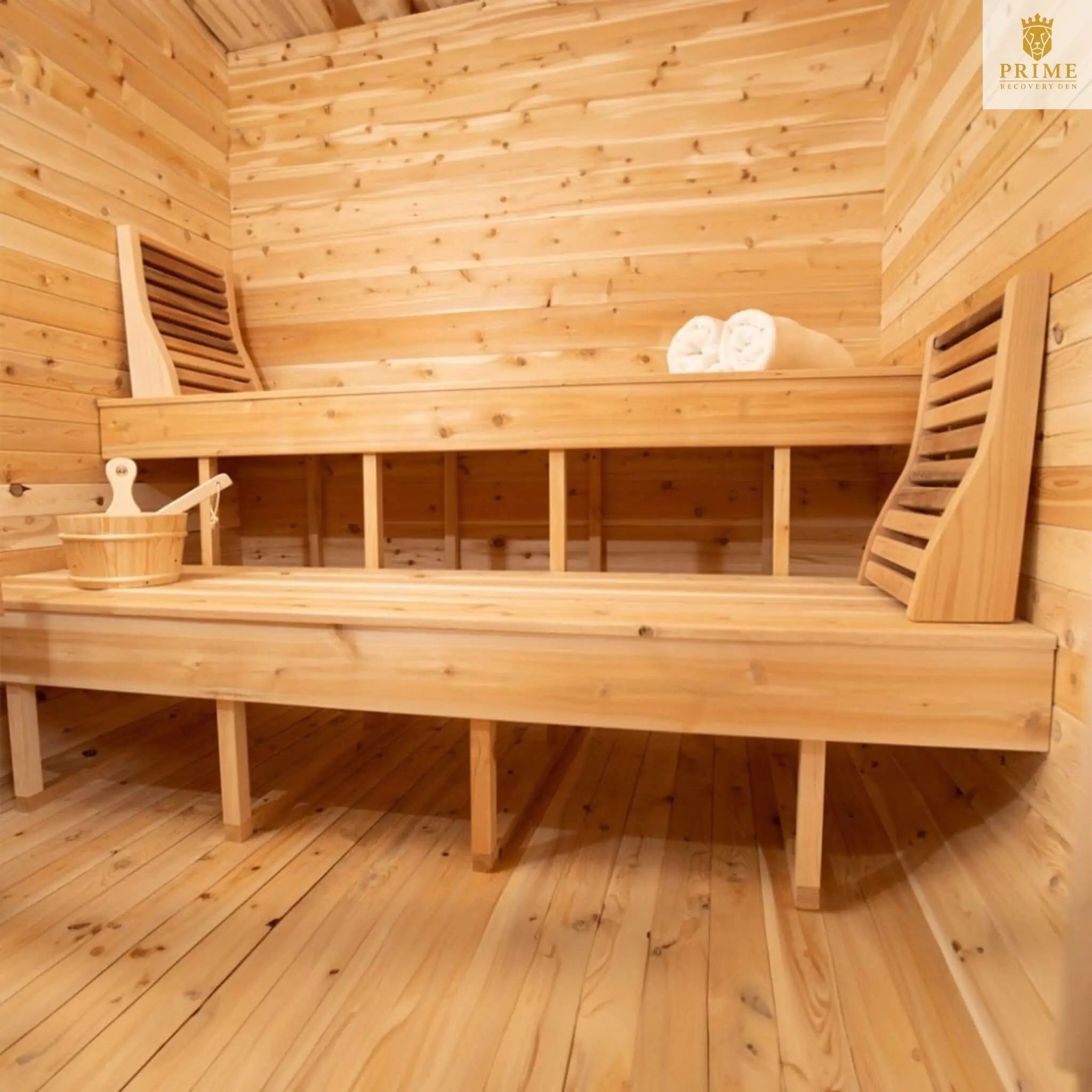 Dundalk Leisurecraft 4-Person Canadian Timber Luna Cube Sauna With Sloped Roof And Front Window [CTC22LU] (SAK96475) SAKSBY WHOLESALE