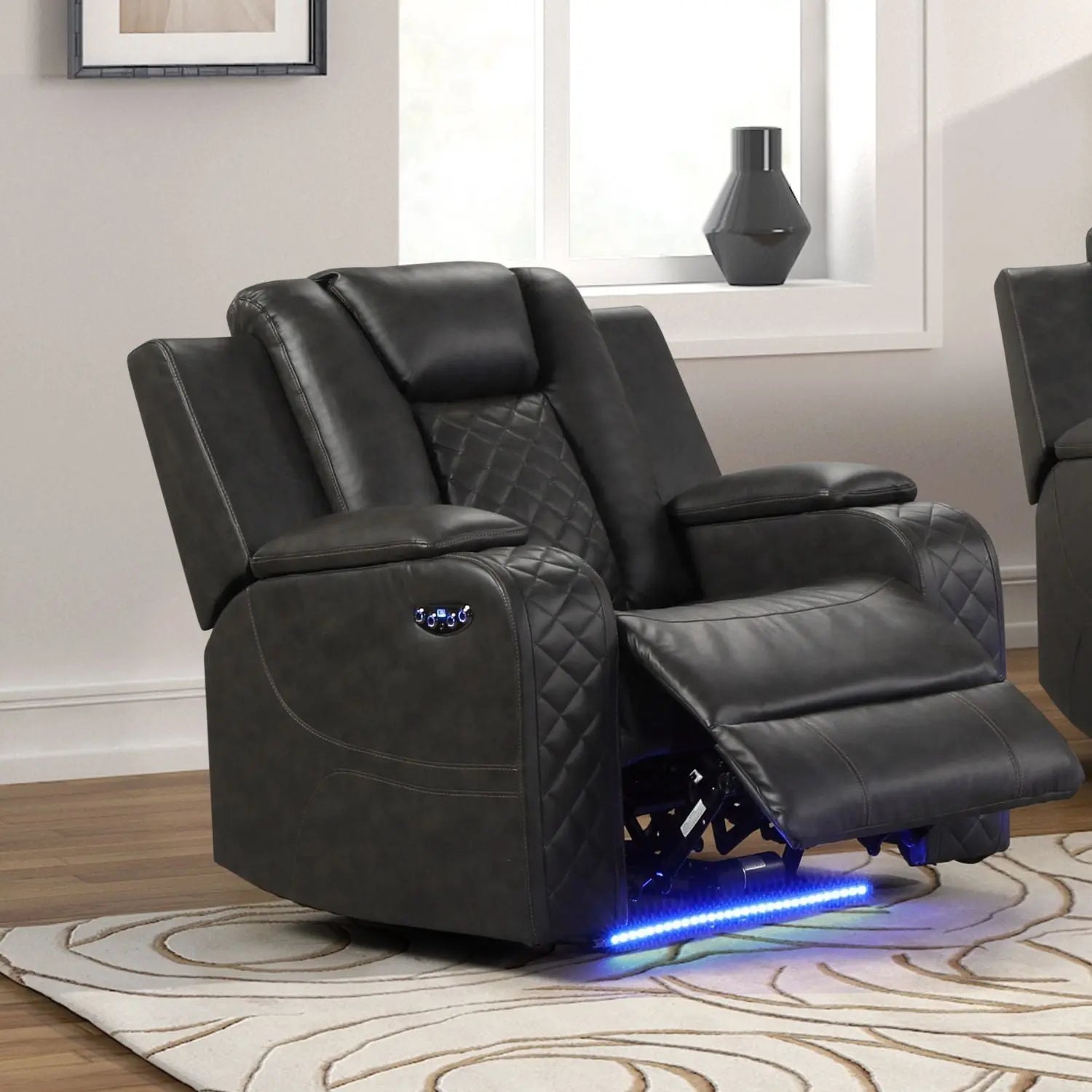 Benz - LED & Power Recliner Chair Unique Piece Furniture