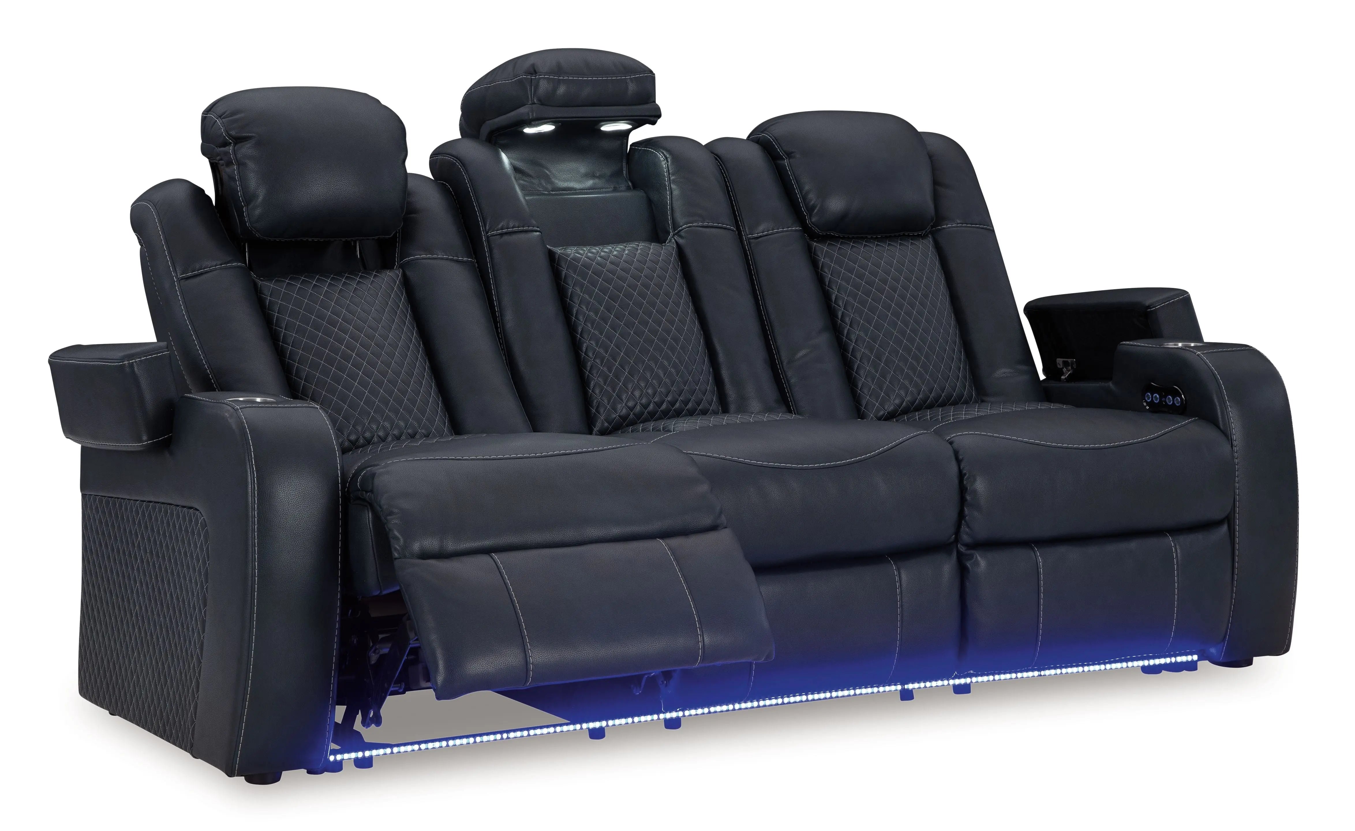 Fyne-dyme - Power Reclining Sofa With Adj Headrest Unique Piece Furniture