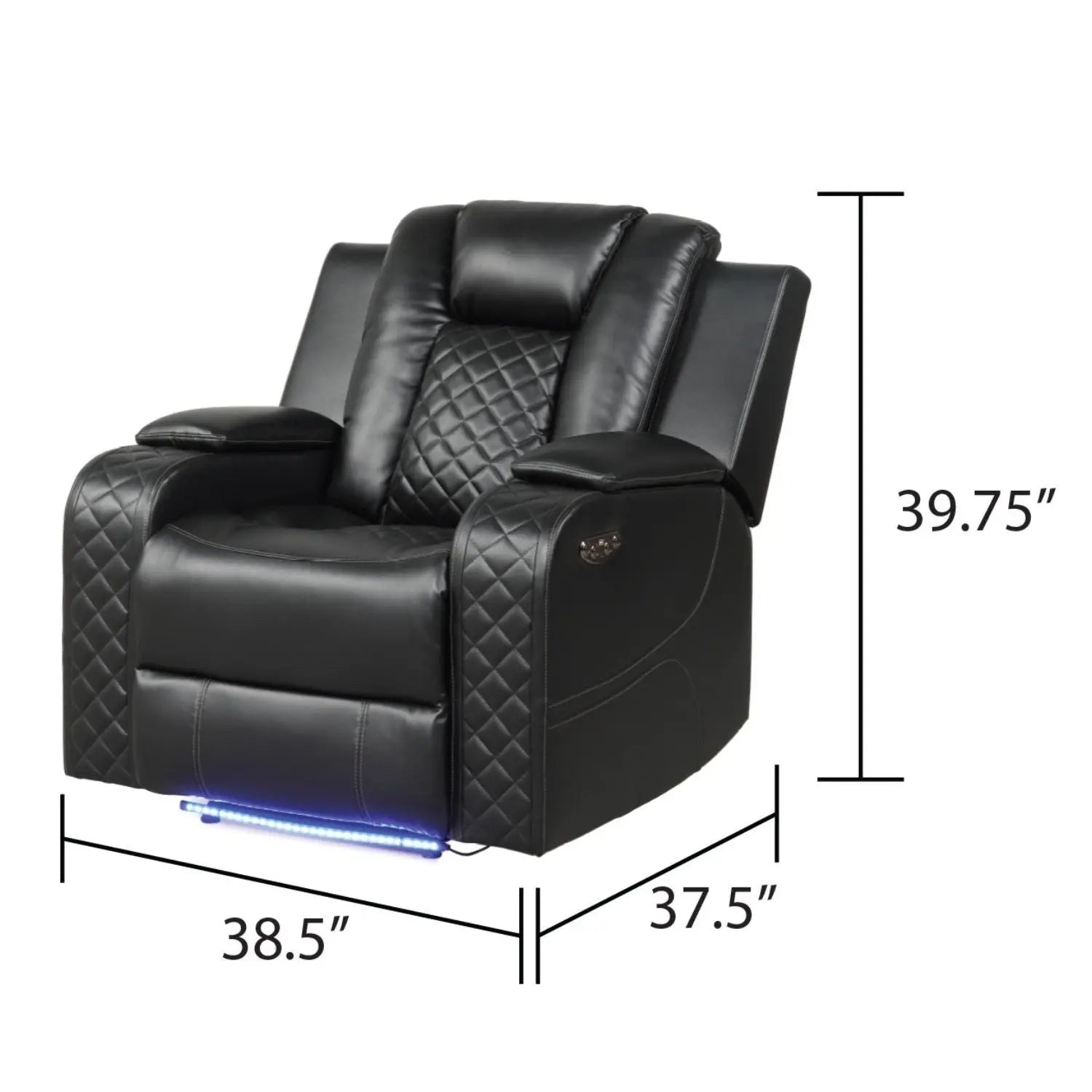 Benz - LED & Power Recliner Chair Unique Piece Furniture