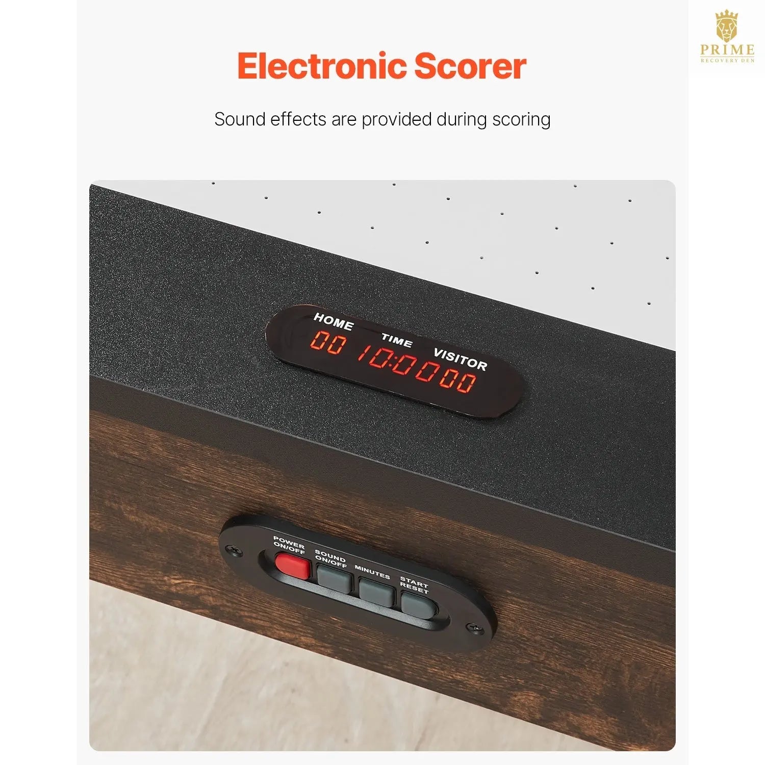 84" Air Hockey Table – Electronic Scorer, Rustic Wood, X-Leg
