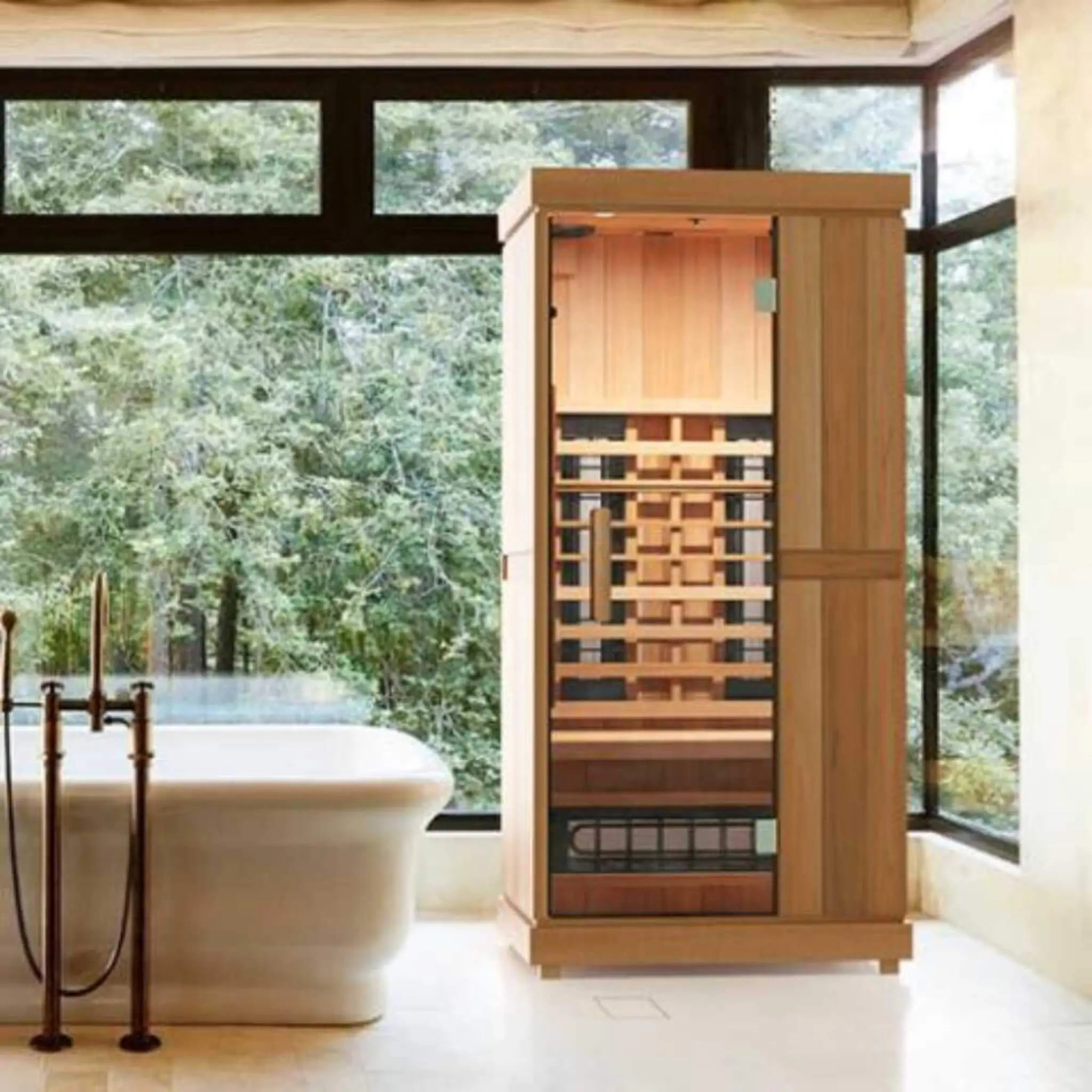 Finnmark FD-1 Full Spectrum 1-Person Home Infrared Sauna With Bluetooth Audio [FD-KN001] (SAK18374) SAKSBY WHOLESALE