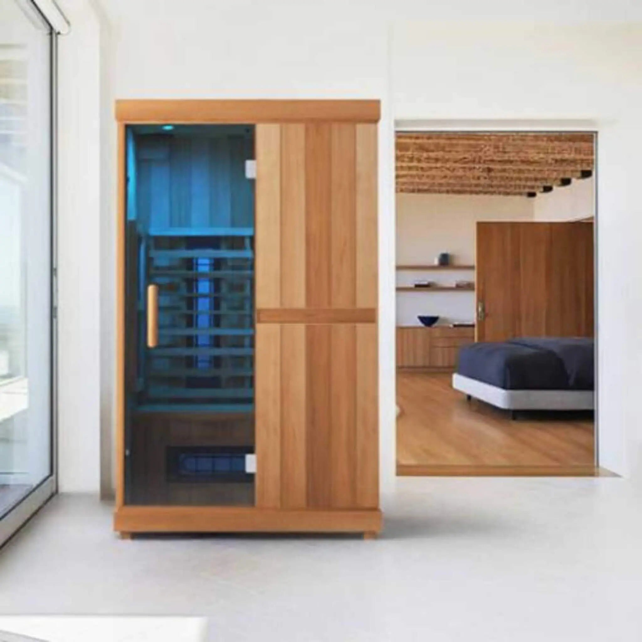 Finnmark FD-2 Full-Spectrum 2-Person Home Infrared Sauna With Built-In LCD Touchscreen Controller [FD-KN002] (SAK94731) SAKSBY WHOLESALE