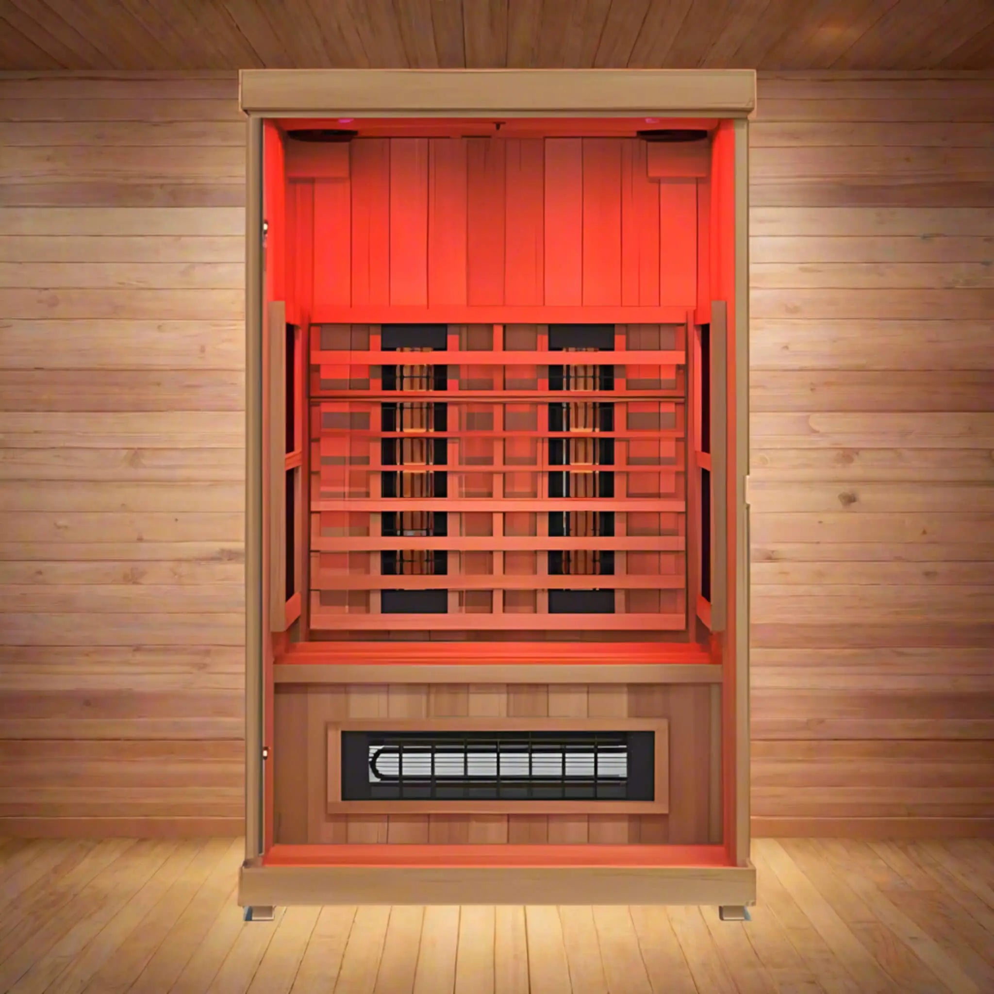 Finnmark FD-2 Full-Spectrum 2-Person Home Infrared Sauna With Built-In LCD Touchscreen Controller [FD-KN002] (SAK94731) SAKSBY WHOLESALE