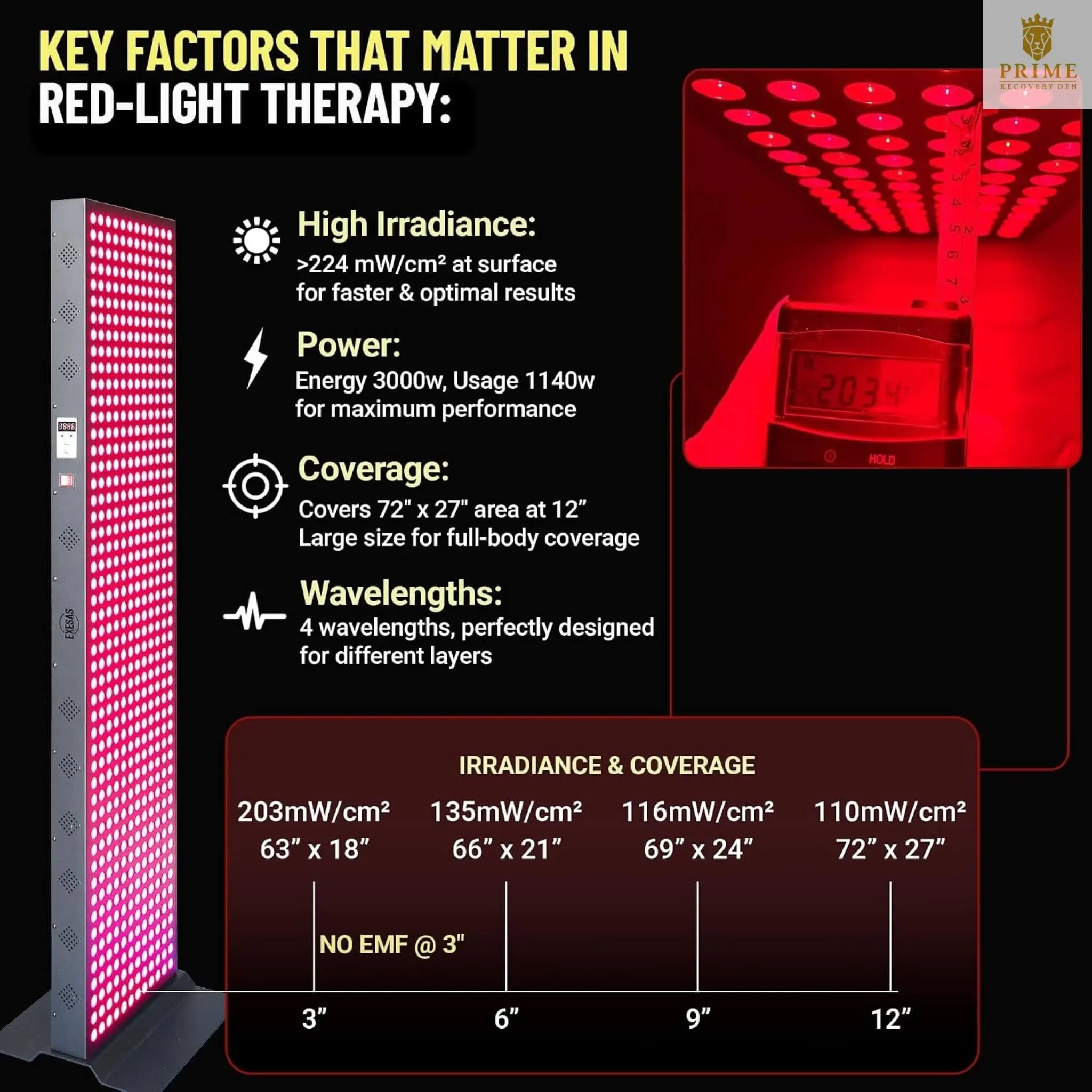 Full-Body Dual-Chip Clinical-Grade Red Light Therapy Panel (SAK63480) SAKSBY WHOLESALE
