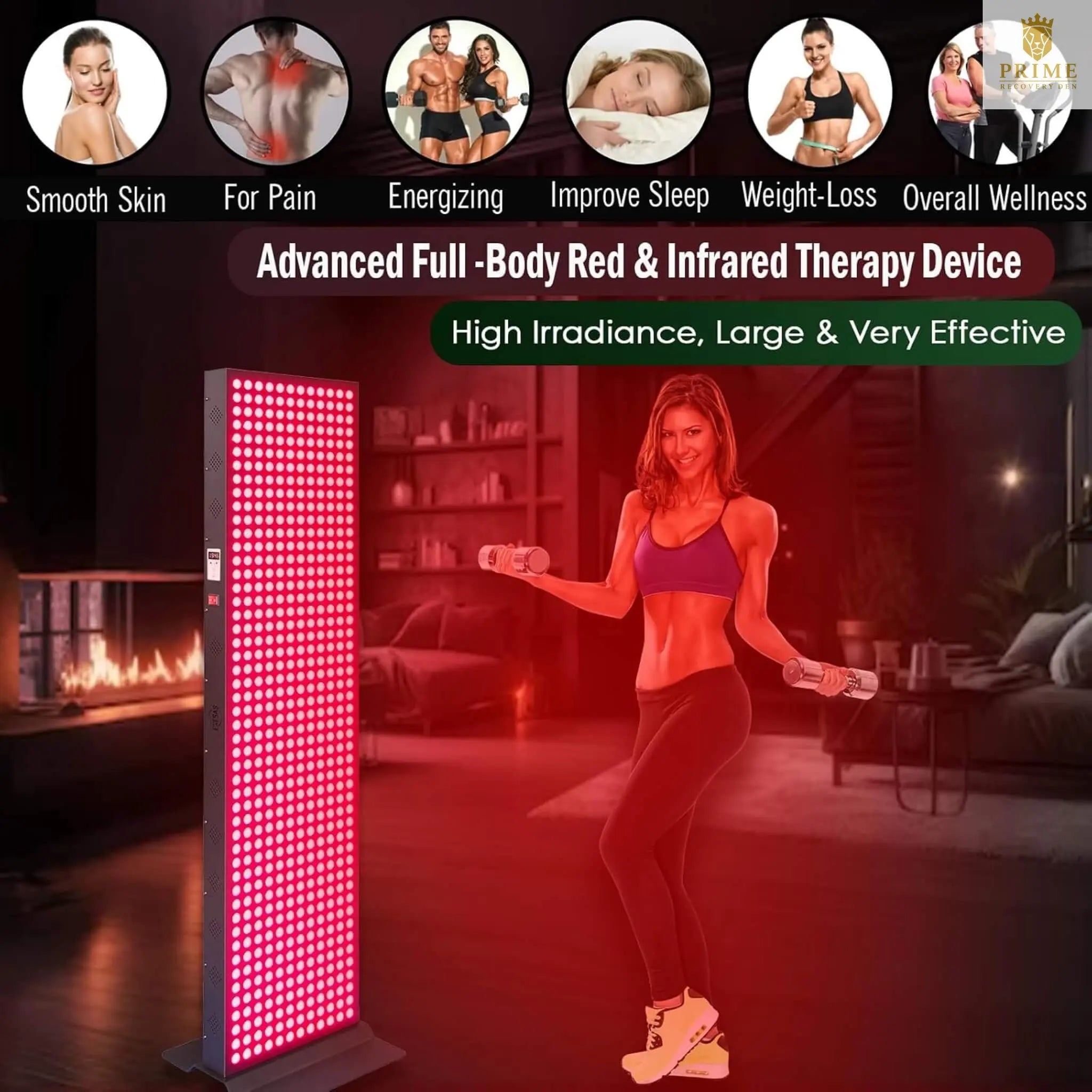 Full-Body Dual-Chip Clinical-Grade Red Light Therapy Panel (SAK63480) SAKSBY WHOLESALE