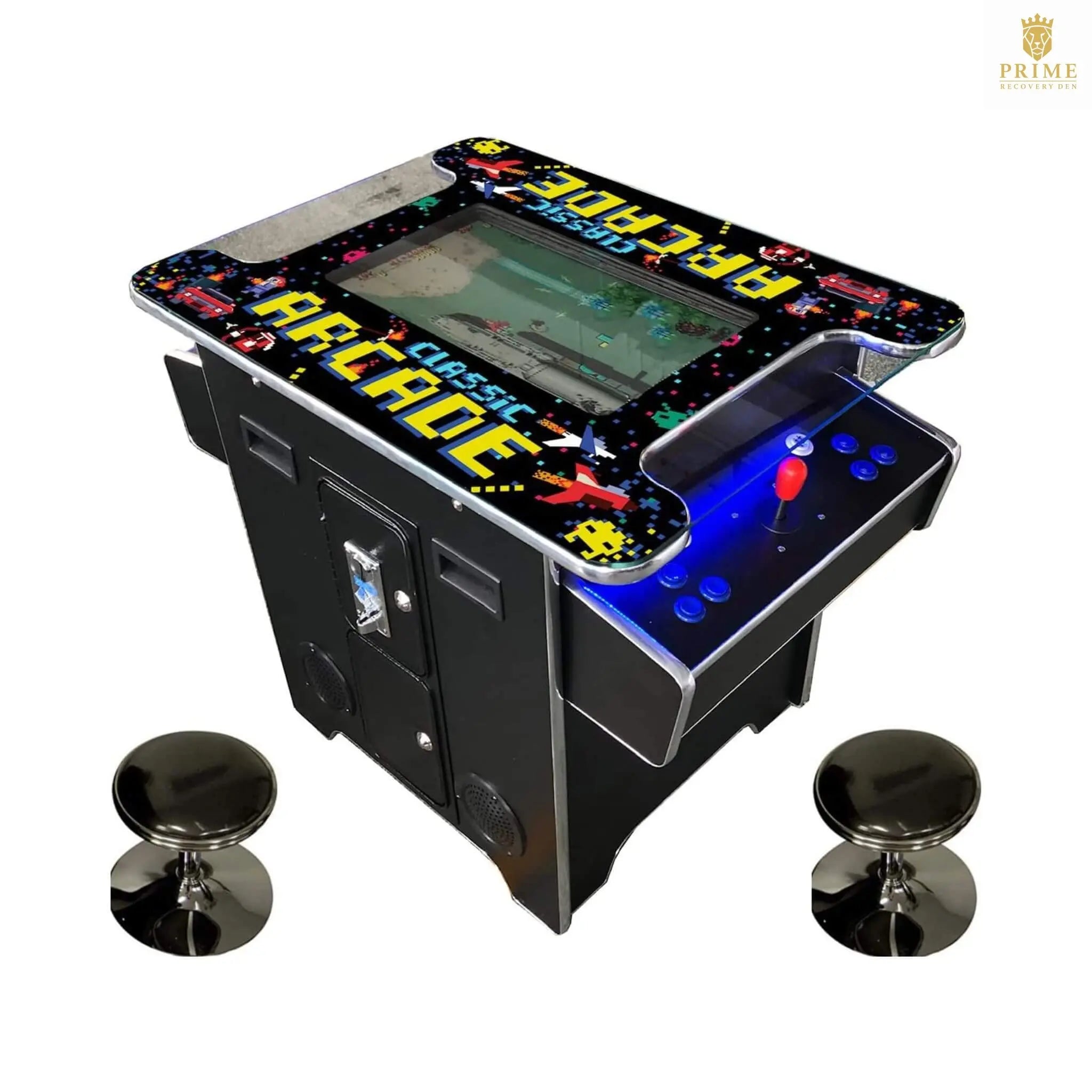 Full-Size Commercial-Grade 2-Player Retro Arcade Machine With 60 Games And Stools (SAK86197) SAKSBY WHOLESALE