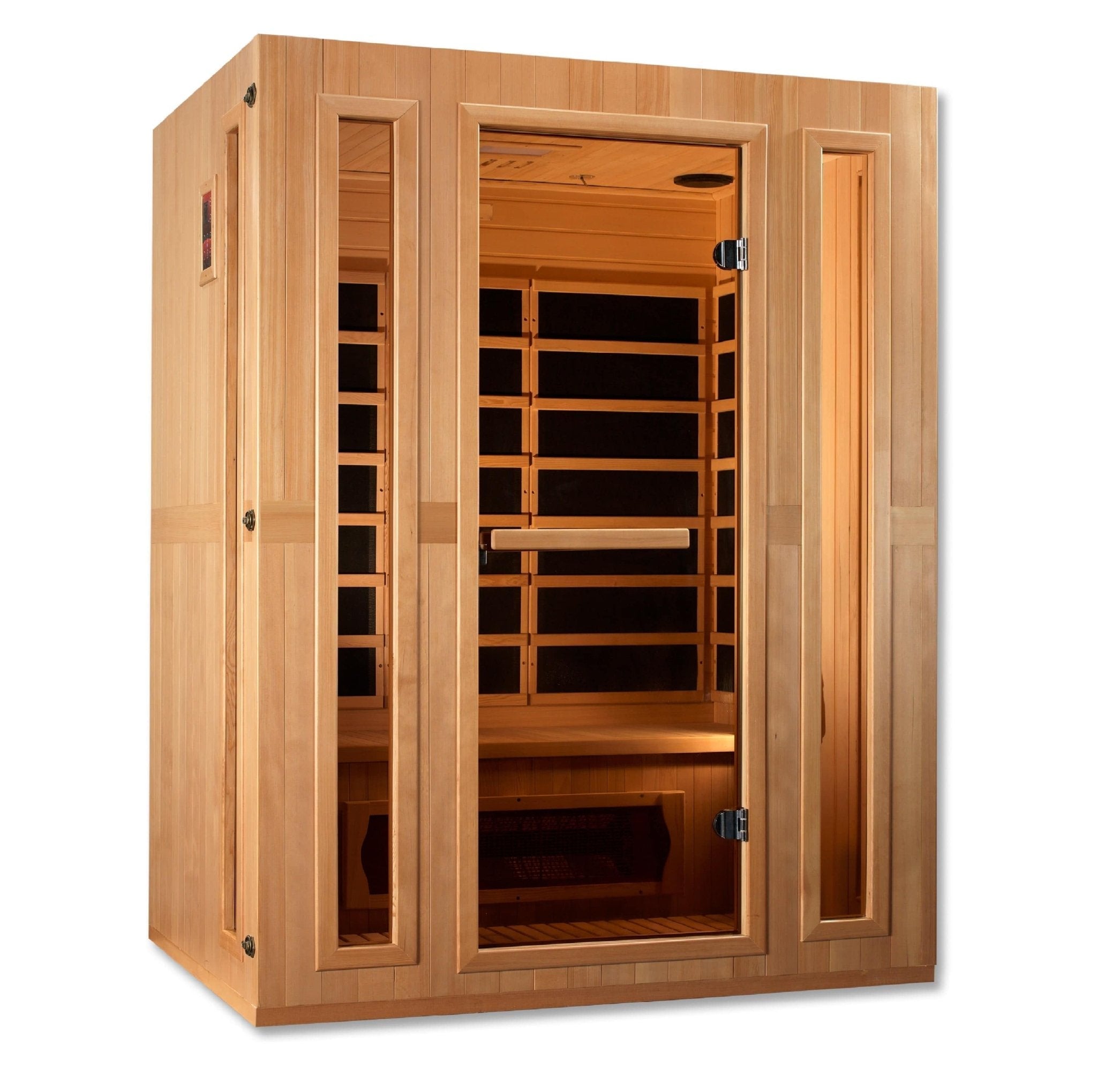 Maxxus "Trinity" Dual Tech 3-Person Low EMF FAR Infrared Sauna with Canadian Hemlock