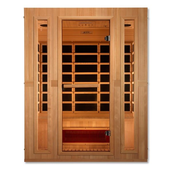 Maxxus "Trinity" Dual Tech 3-Person Low EMF FAR Infrared Sauna with Canadian Hemlock