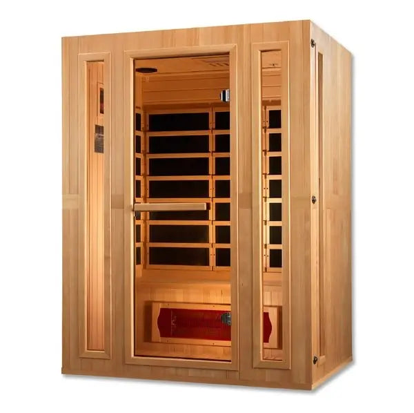 Maxxus "Trinity" Dual Tech 3-Person Low EMF FAR Infrared Sauna with Canadian Hemlock The Sauna Solution LLC