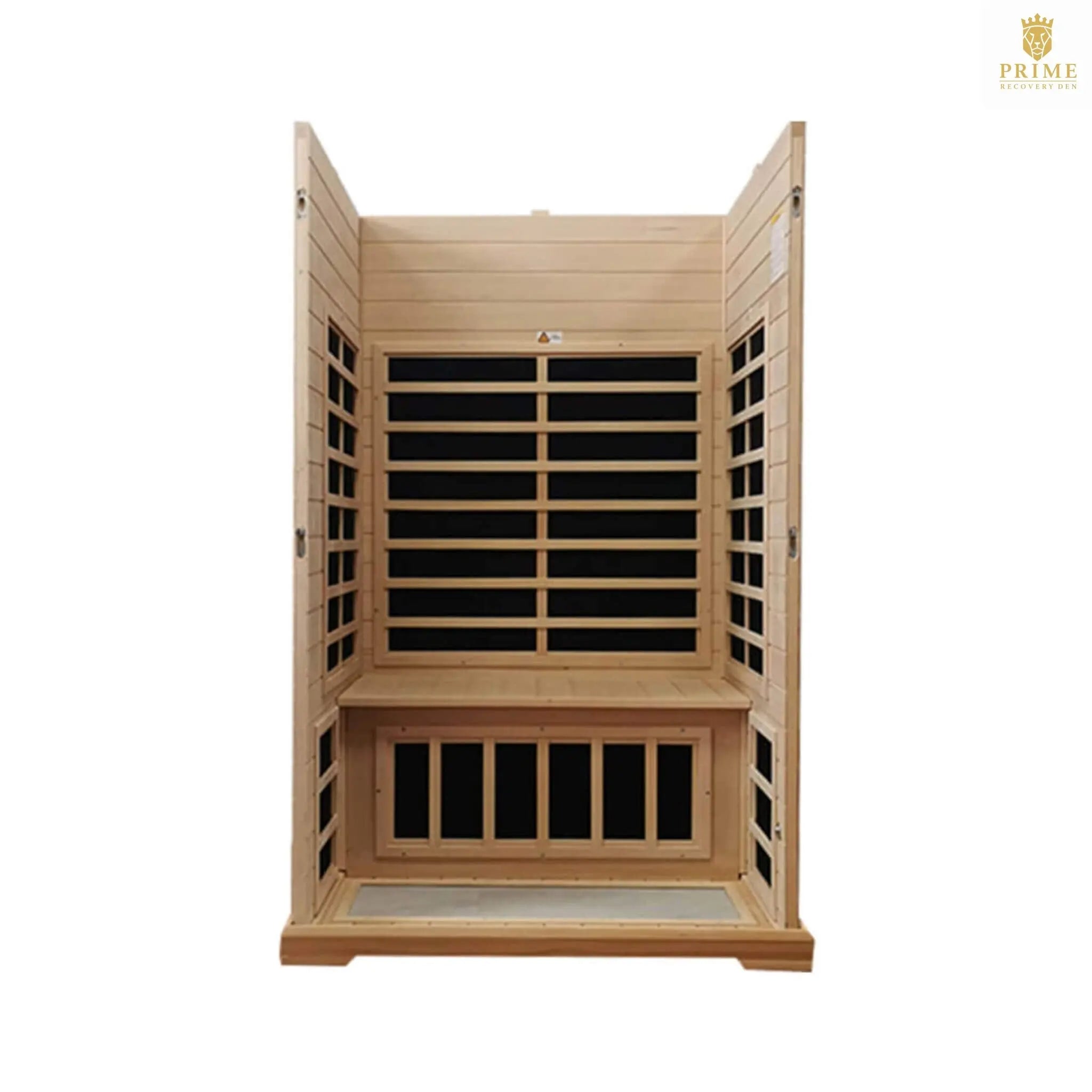 Thermora Ivara Luxury 2-Person Hemlock Wood FAR Infrared Sauna Room W/ Glass Door, 1750W (SAK81525) SAKSBY WHOLESALE
