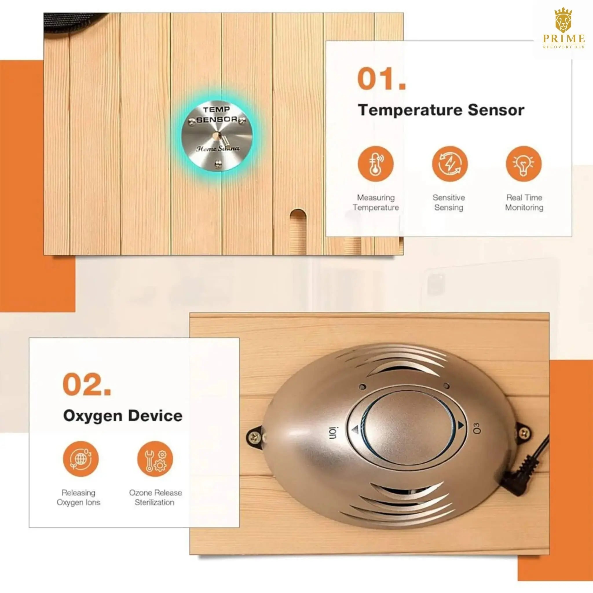 Thermora Valen Luxury 2000W 2-Person Low EMF FAR Infrared Heat Wood Home Personal Spa Sauna W/ Panoramic Tempered Glass (SAK27481) SAKSBY WHOLESALE